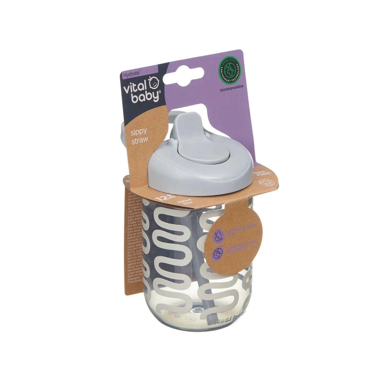 Vital Baby Hydrate Sippy Straw Cup 350ml - Natural Sky - ebebek - Black Friday