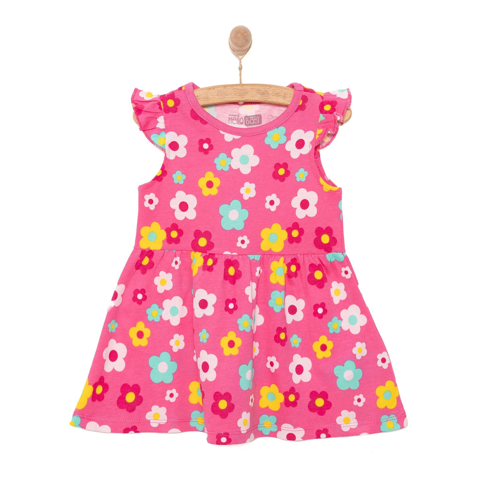 HelloBaby Basic Girl Daisy Patterned Dress - Pink - ebebek - Black Friday