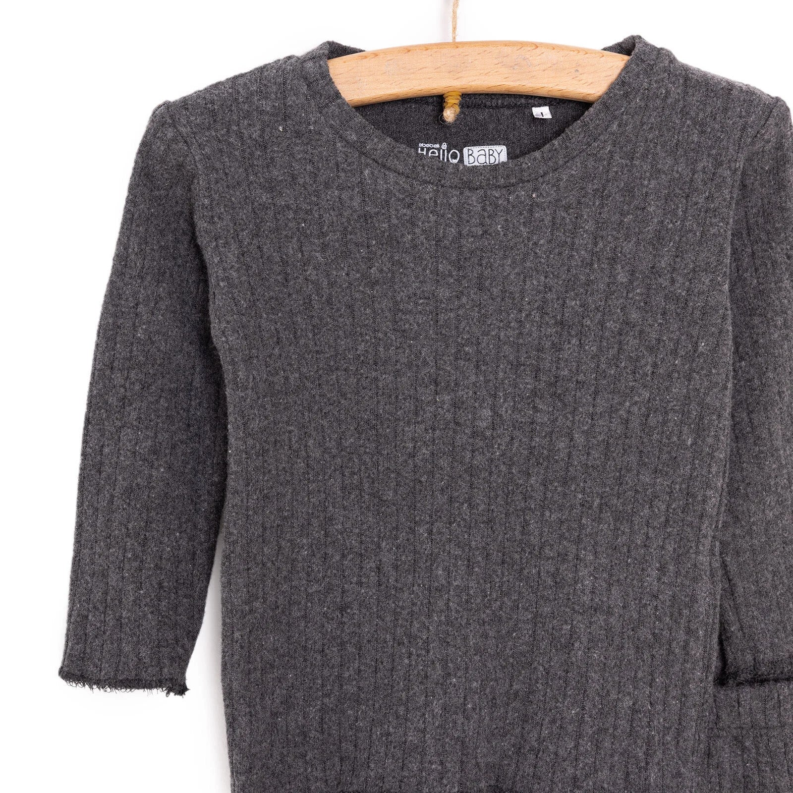 HelloBaby Baby Boy Long Sleeve Pyjamas Set - Dark Grey - ebebek - Black Friday