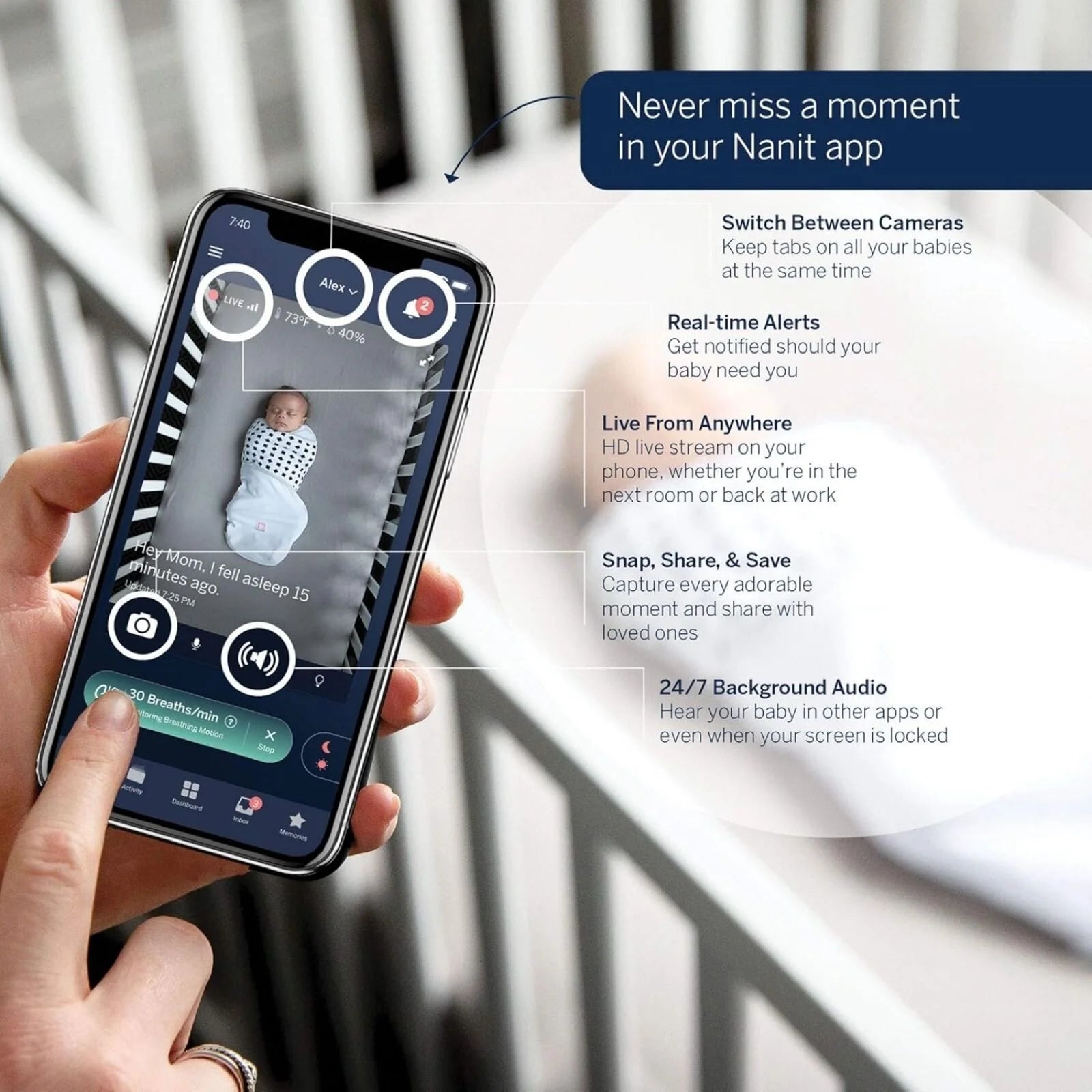 Nanit Pro Baby Monitor & Wall Mount - ebebek - Black Friday