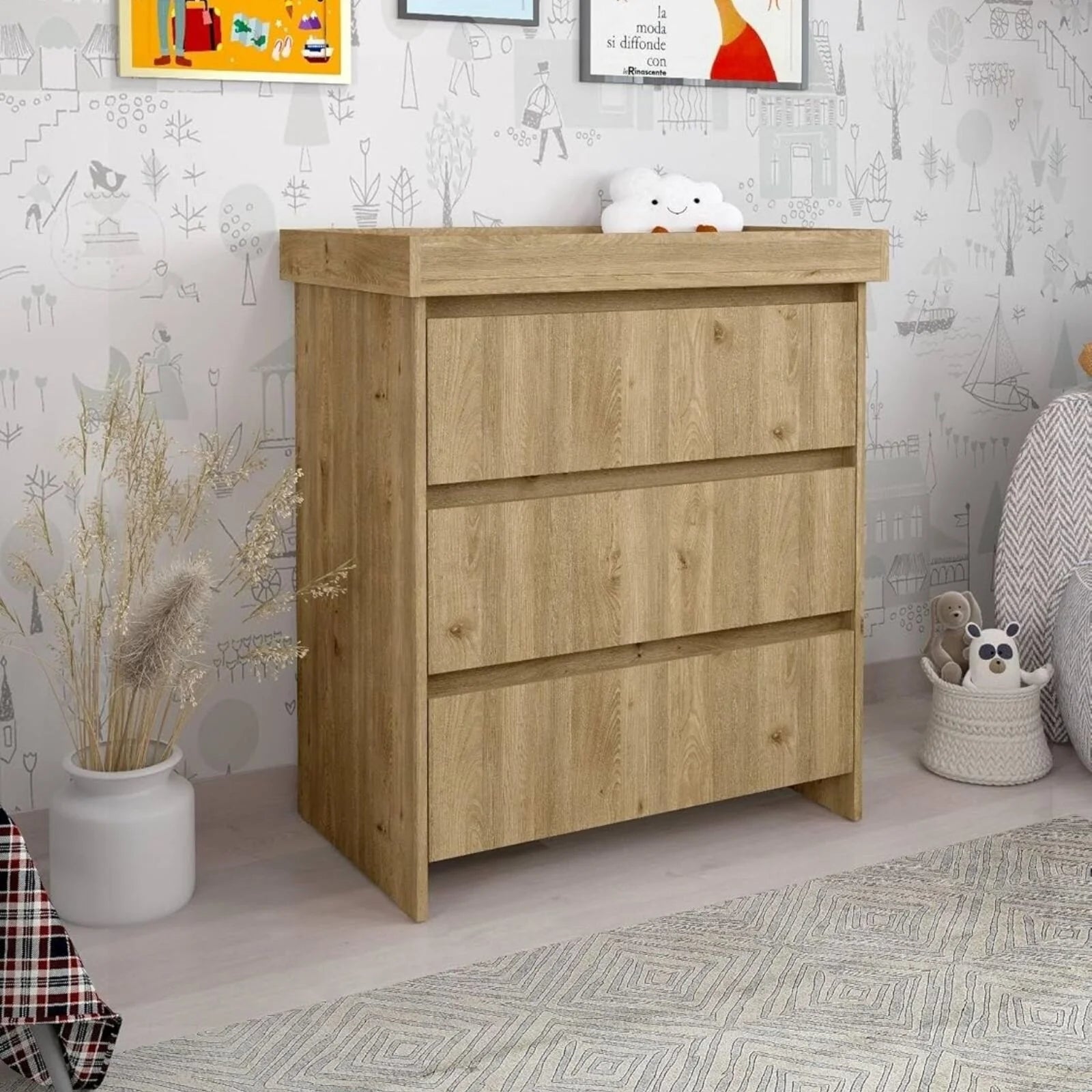 Shefa Kids 880 Baby Changing Unit - Cremona Oak - ebebek - Black Friday