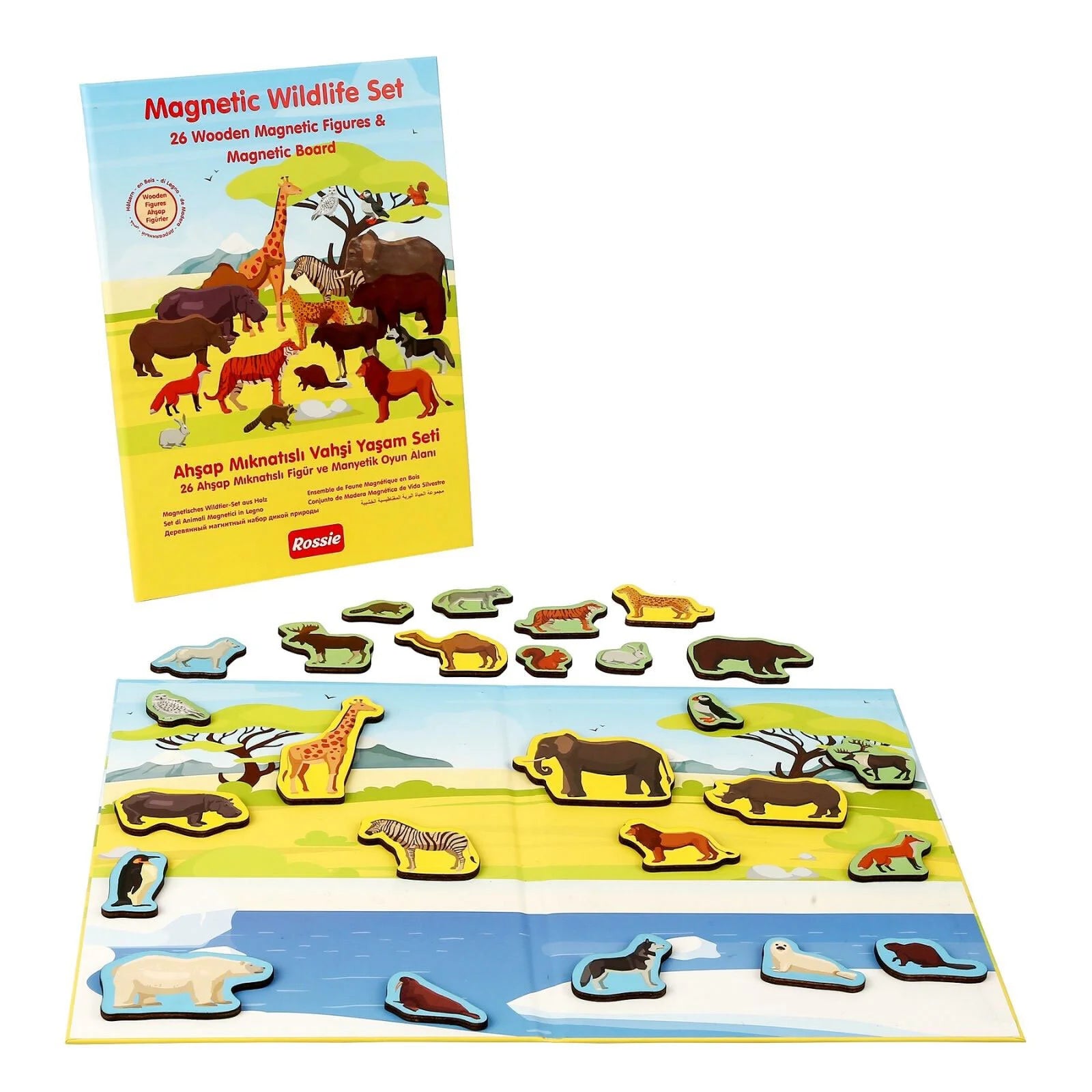 Rossie Wooden Magnetic Wildlife Playset - ebebek - Black Friday