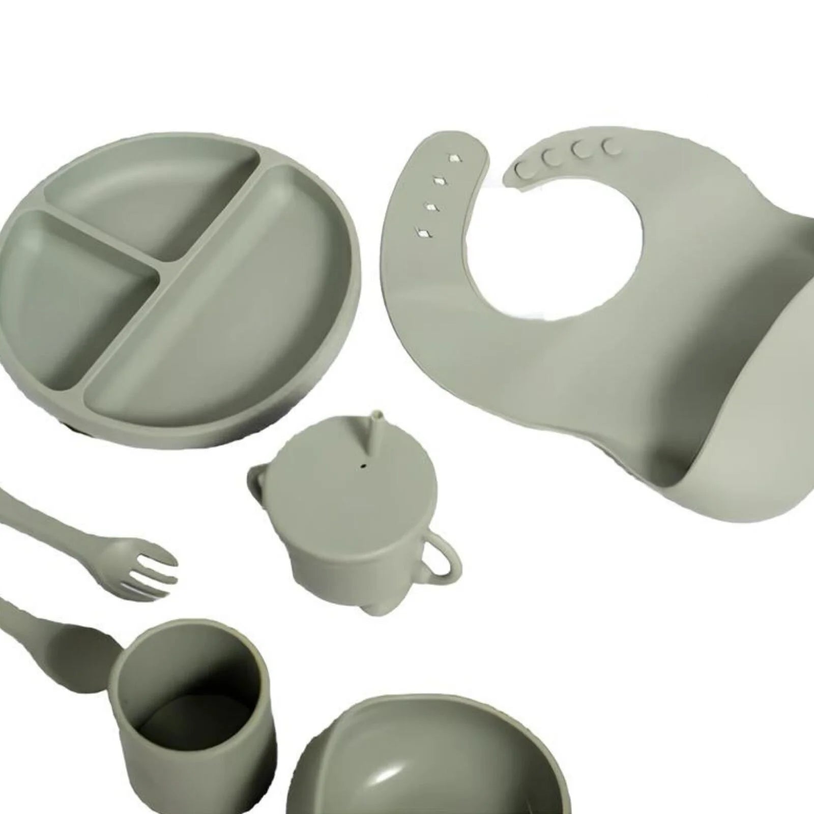 BLW Essentials Silicone Feeding Set - Sage - ebebek - Black Friday