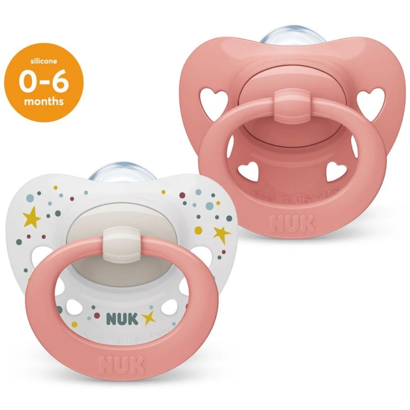 NUK Signature Soother 0 - 6 months Pack of 2 - Pink - ebebek - Black Friday