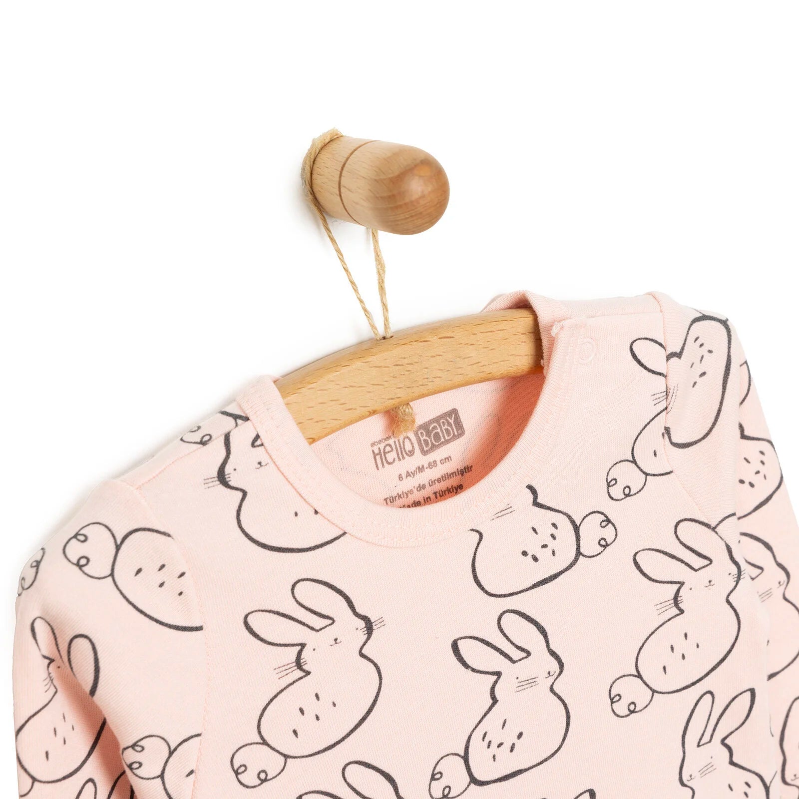 HelloBaby Girl Long Sleeve Bodysuit - Powder - ebebek - Black Friday