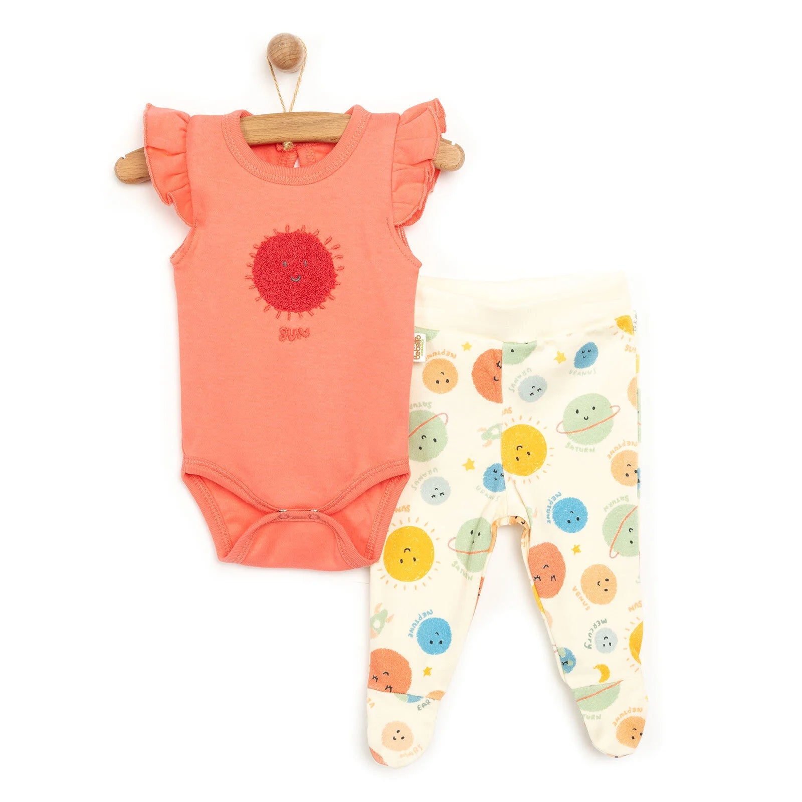 Bebetto Newborn Organic Cosmic Space Body - Salmon - ebebek - Black Friday