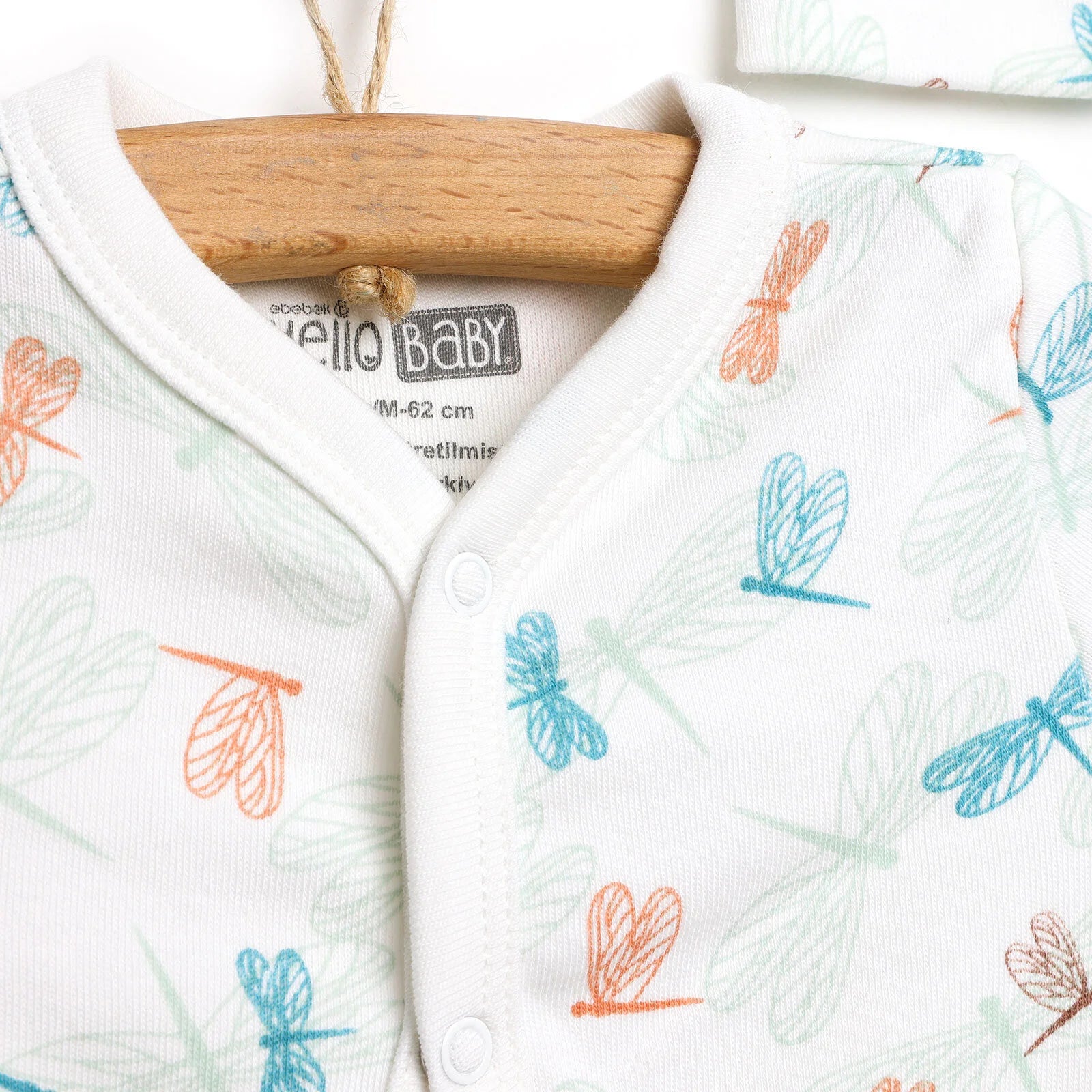 HelloBaby Footed Jumpsuit with Hat - Green - ebebek - Black Friday