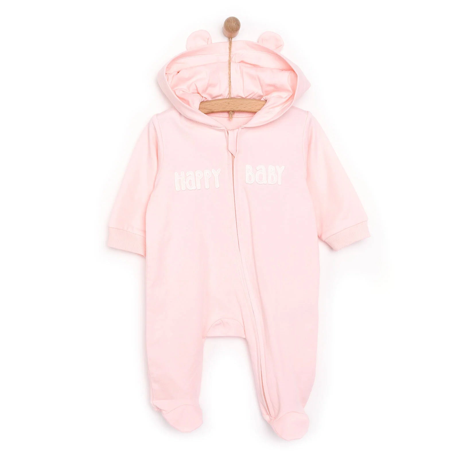 HelloBaby Newborn Hooded Jumpsuit - Pink - ebebek - Black Friday