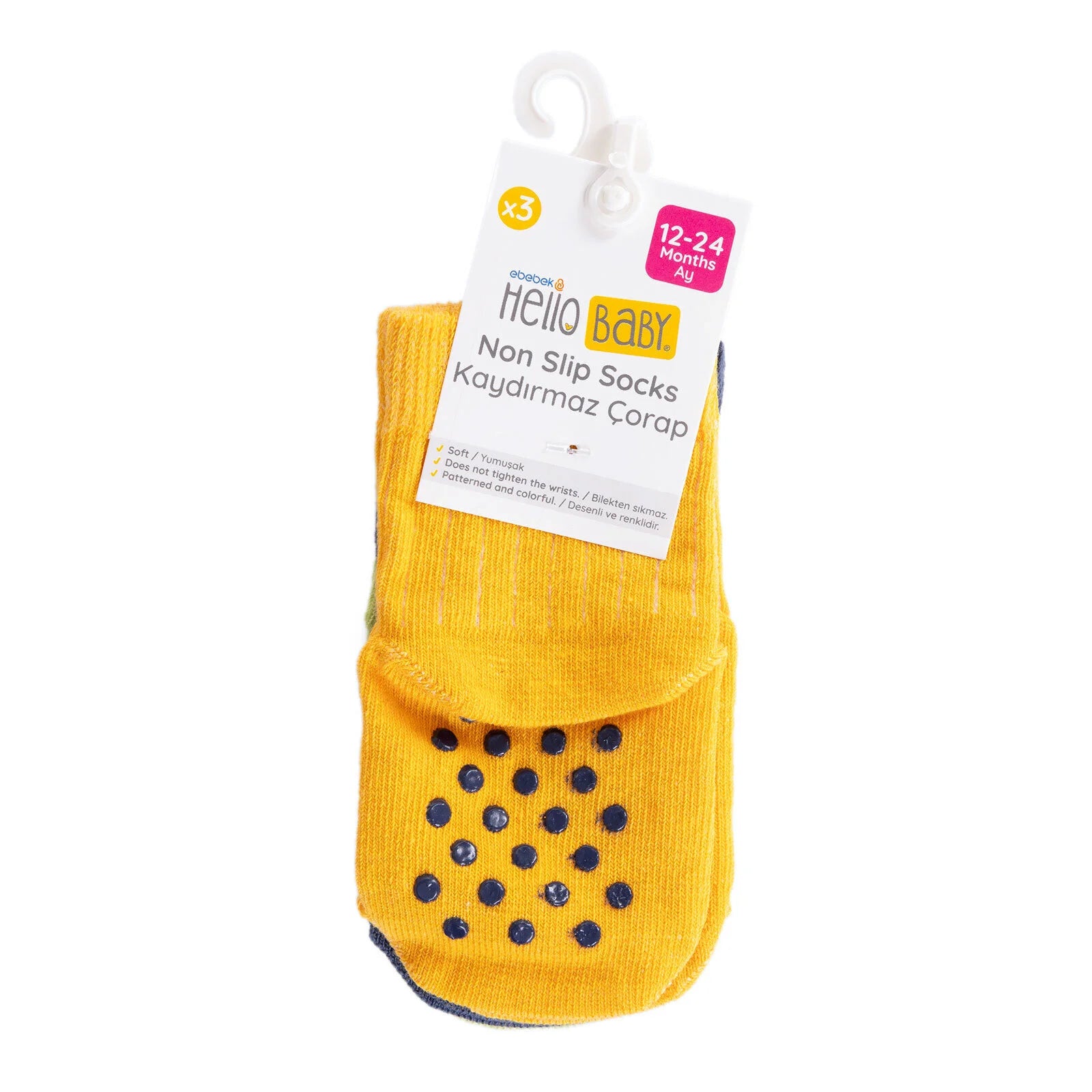 HelloBaby Baby Boy Pack of 3 Socks - Yellow - ebebek - Black Friday