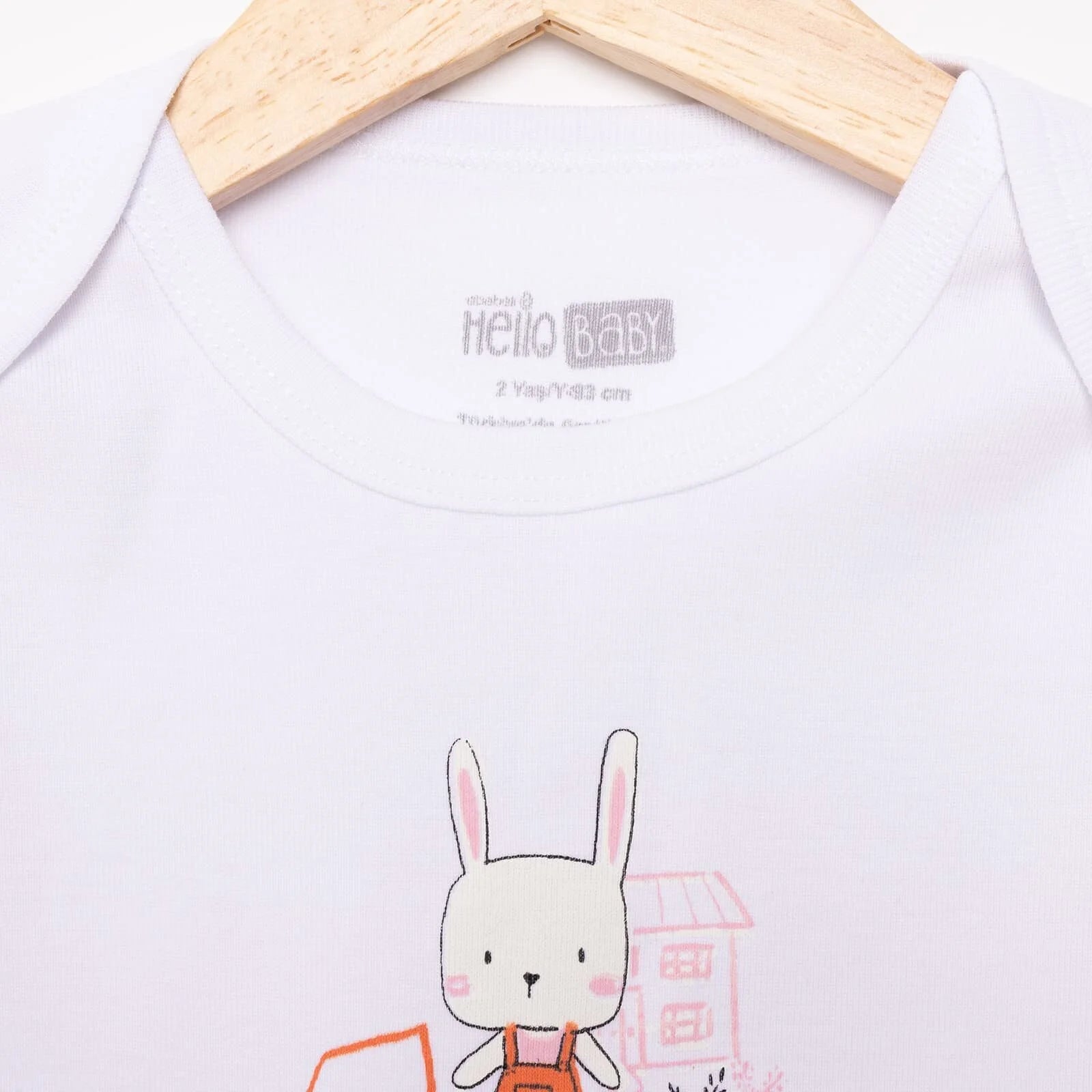 HelloBaby Baby Boy Short Sleeve Body - White - ebebek - Black Friday