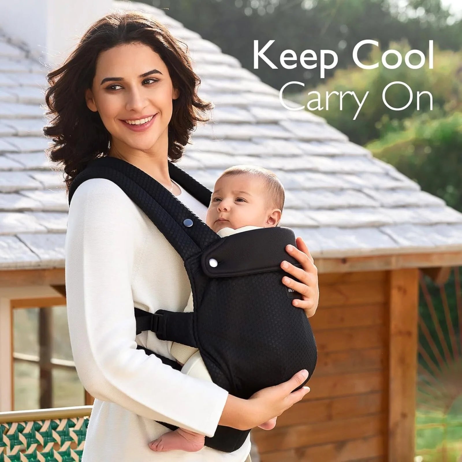 Momcozy Baby Carrier Newborn to Toddler Air Mesh - Black - ebebek - Black Friday