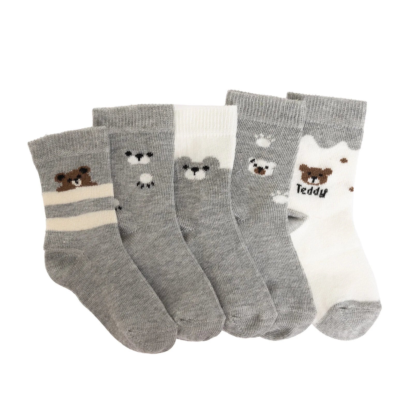 HelloBaby Baby Girl Socks 5 Pcs - Grey - ebebek - Black Friday