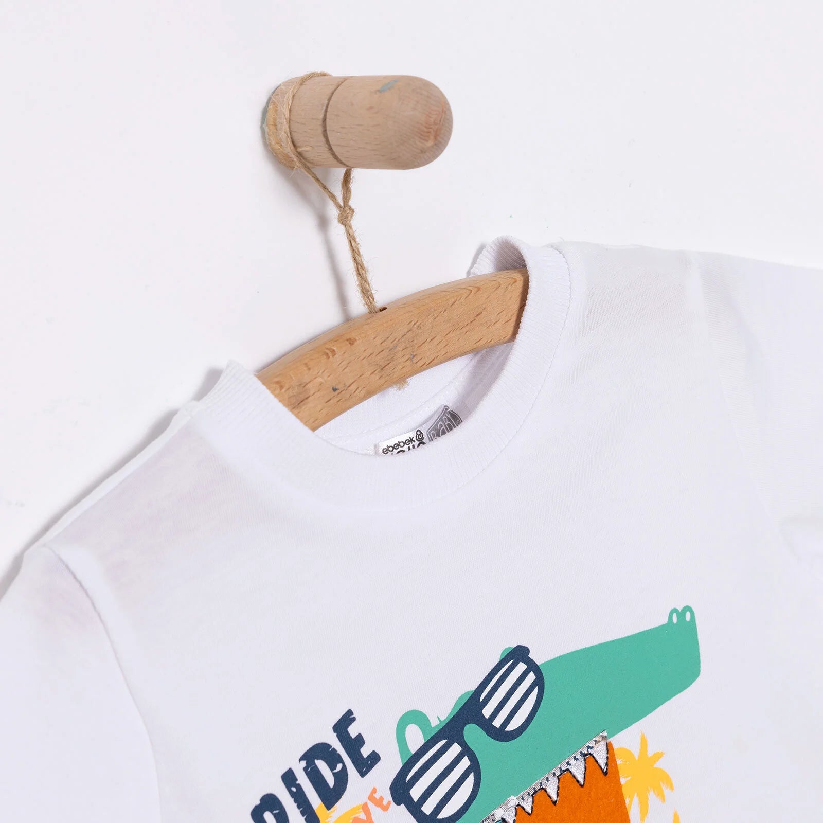 HelloBaby Crocodile Boy T-shirt - White - ebebek - Black Friday