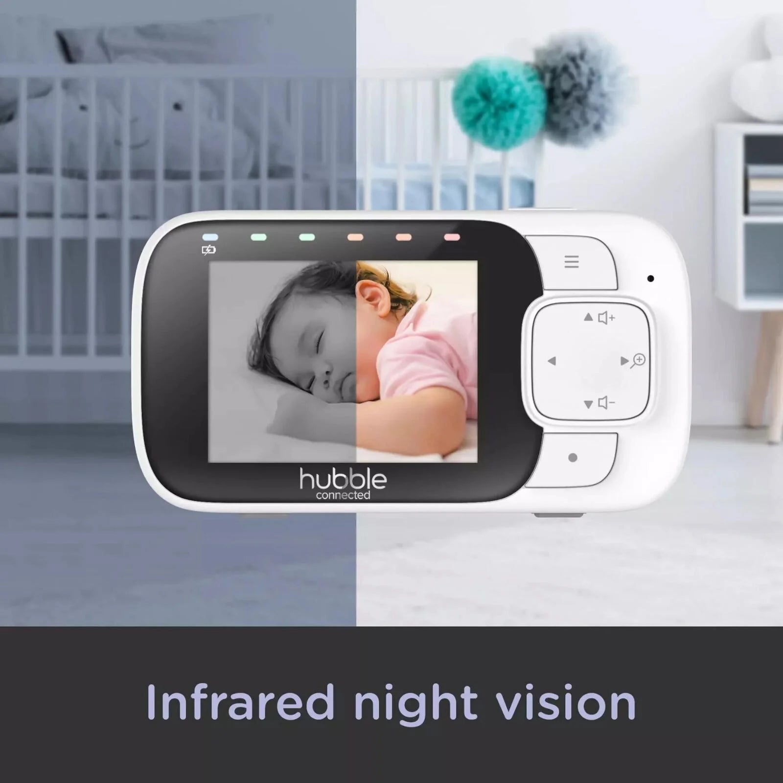 Hubble Nursery View Glow - 2.8" Video Baby Monitor White - ebebek - Black Friday