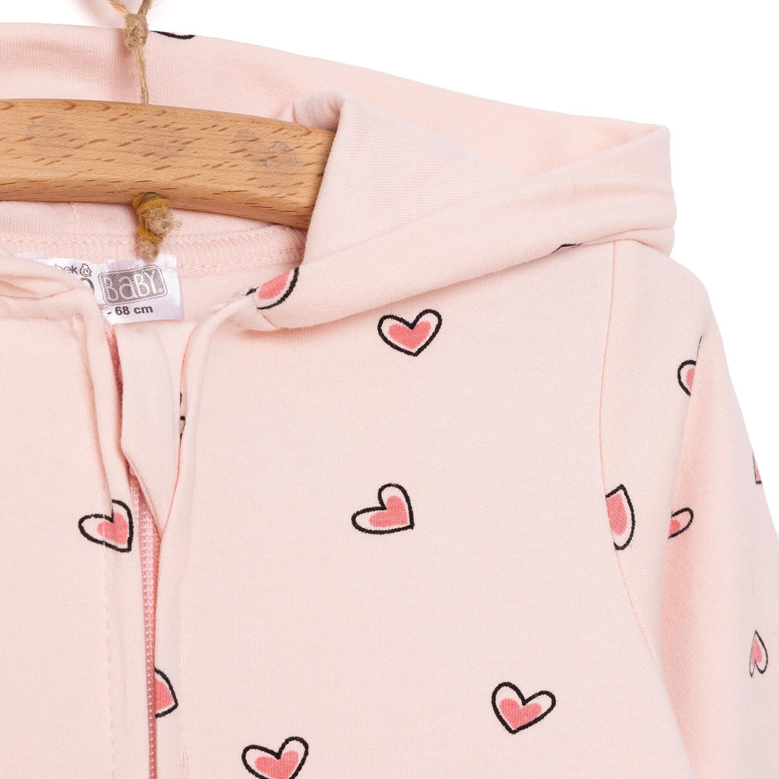 HelloBaby Newborn Hooded Jumpsuit - Pink - ebebek - Black Friday