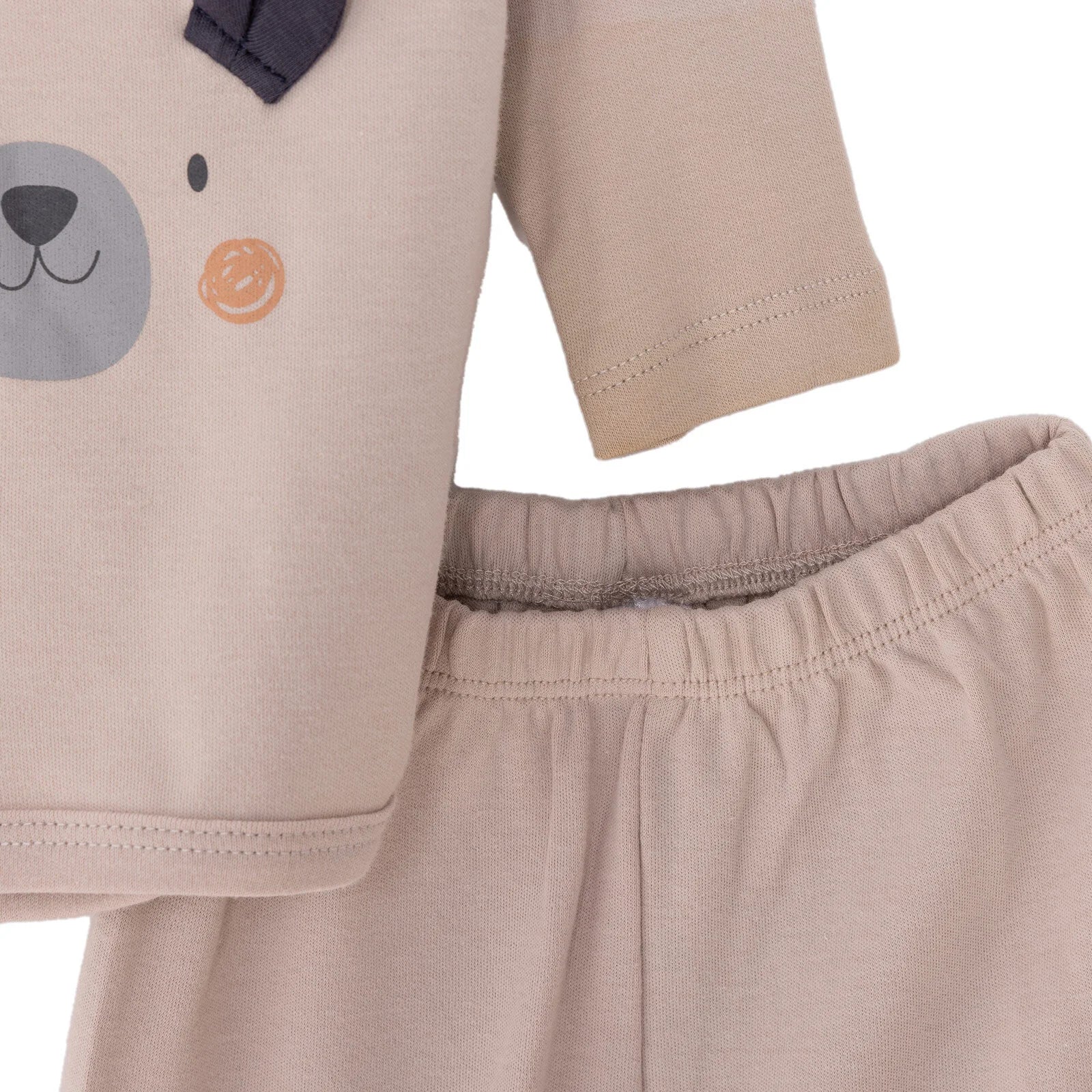 HelloBaby Newborn Organic Wrapover Top - Hat Footed Set - Mink - ebebek - Black Friday