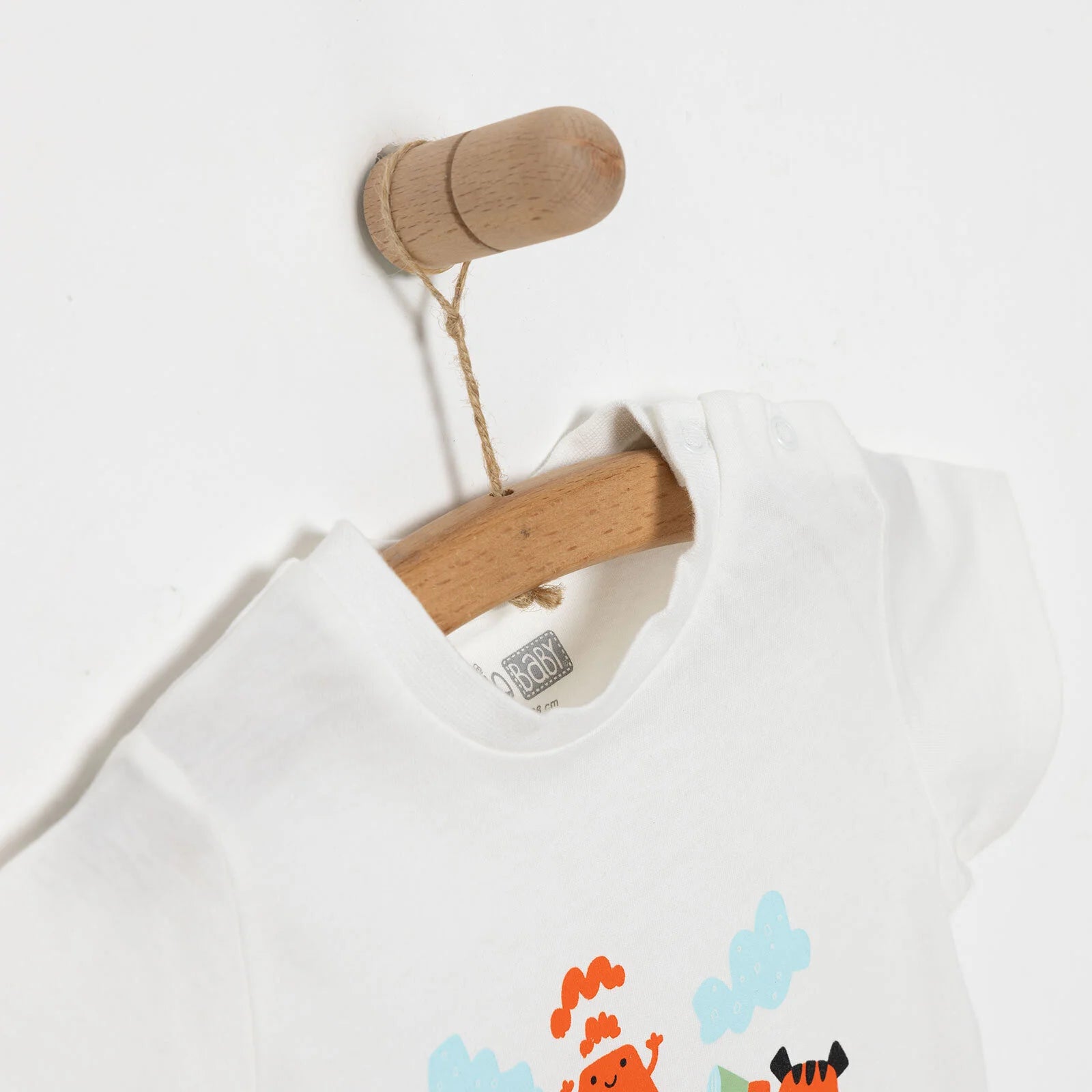 HelloBaby Baby Boy Basic Tshirt - Ecru - ebebek - Black Friday