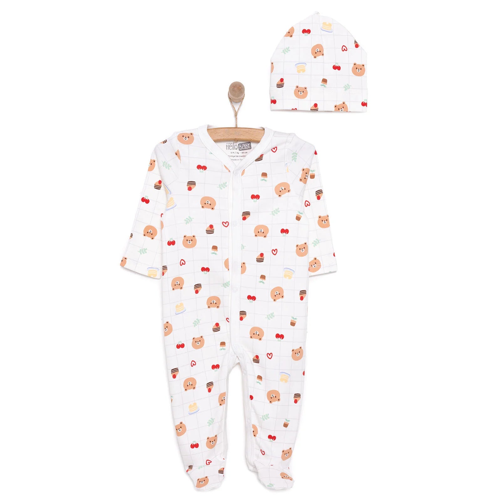 HelloBaby Girl Jumpsuit - Hat - Ecru - ebebek - Black Friday