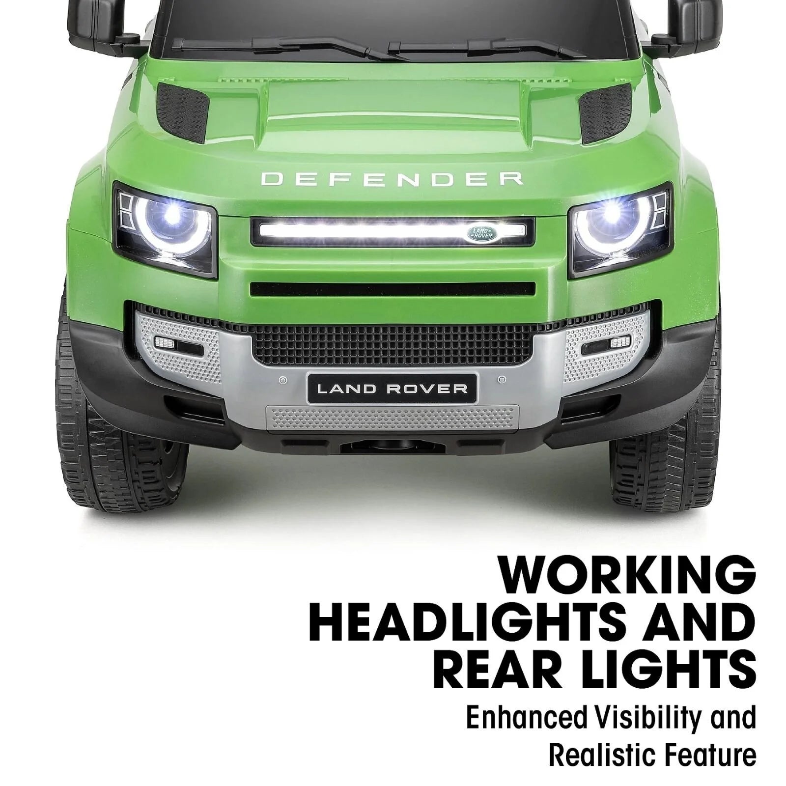 Xootz Land Rover Defender 12V Electric Ride On with Lithium Battery - Green - ebebek - Black Friday