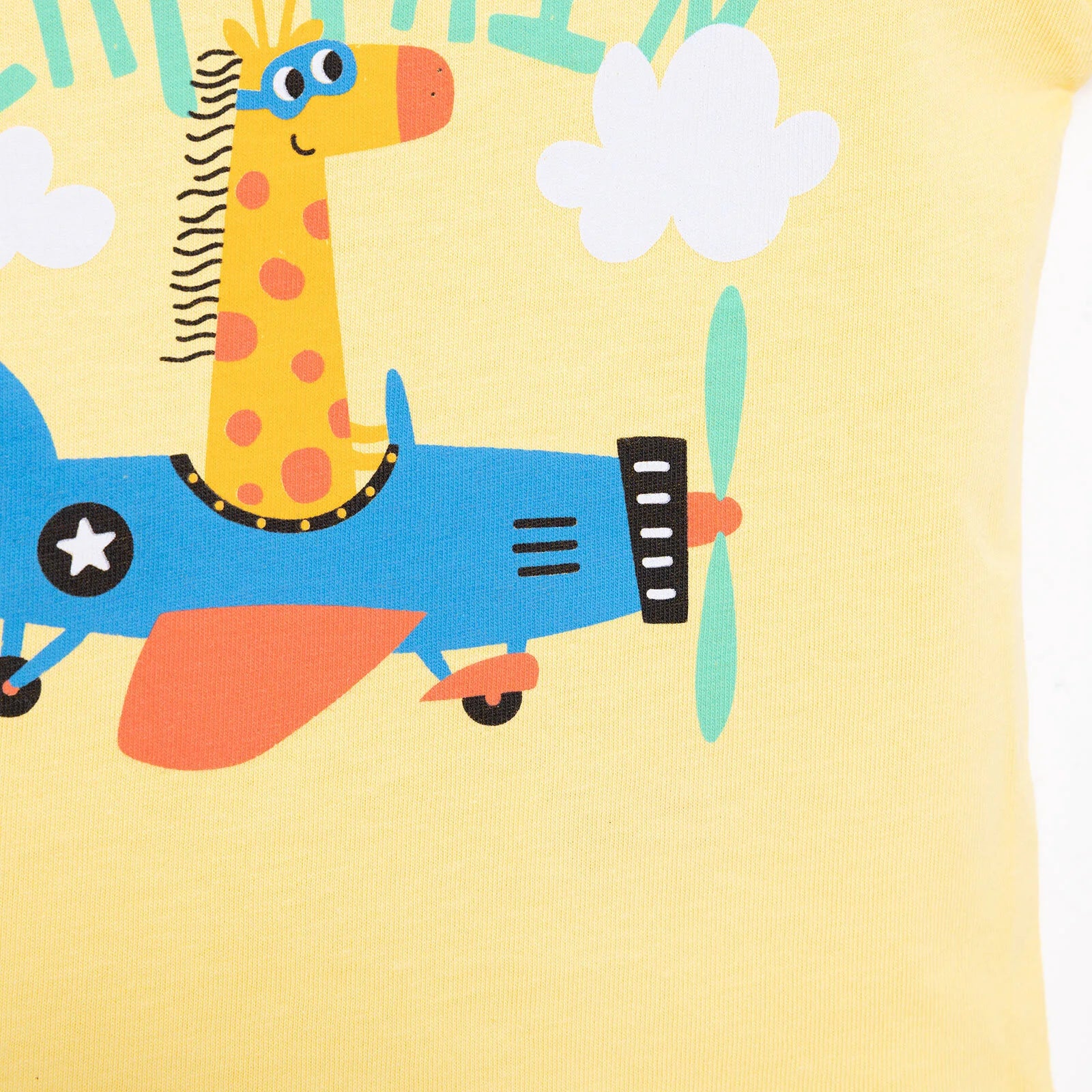 HelloBaby Basic Boy Captain Giraffe Prined Tshirt - Yellow - ebebek - Black Friday