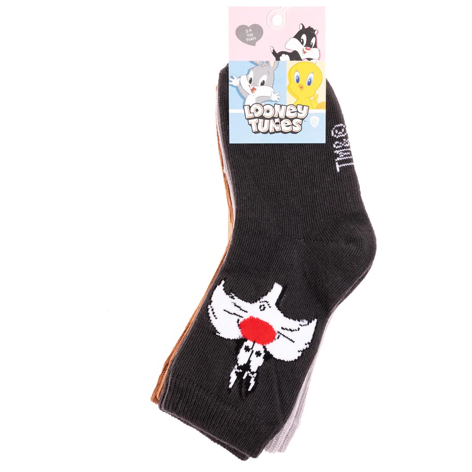 Looney Tunes Baby Boy Socks 3 Pcs - Grey - ebebek - Black Friday