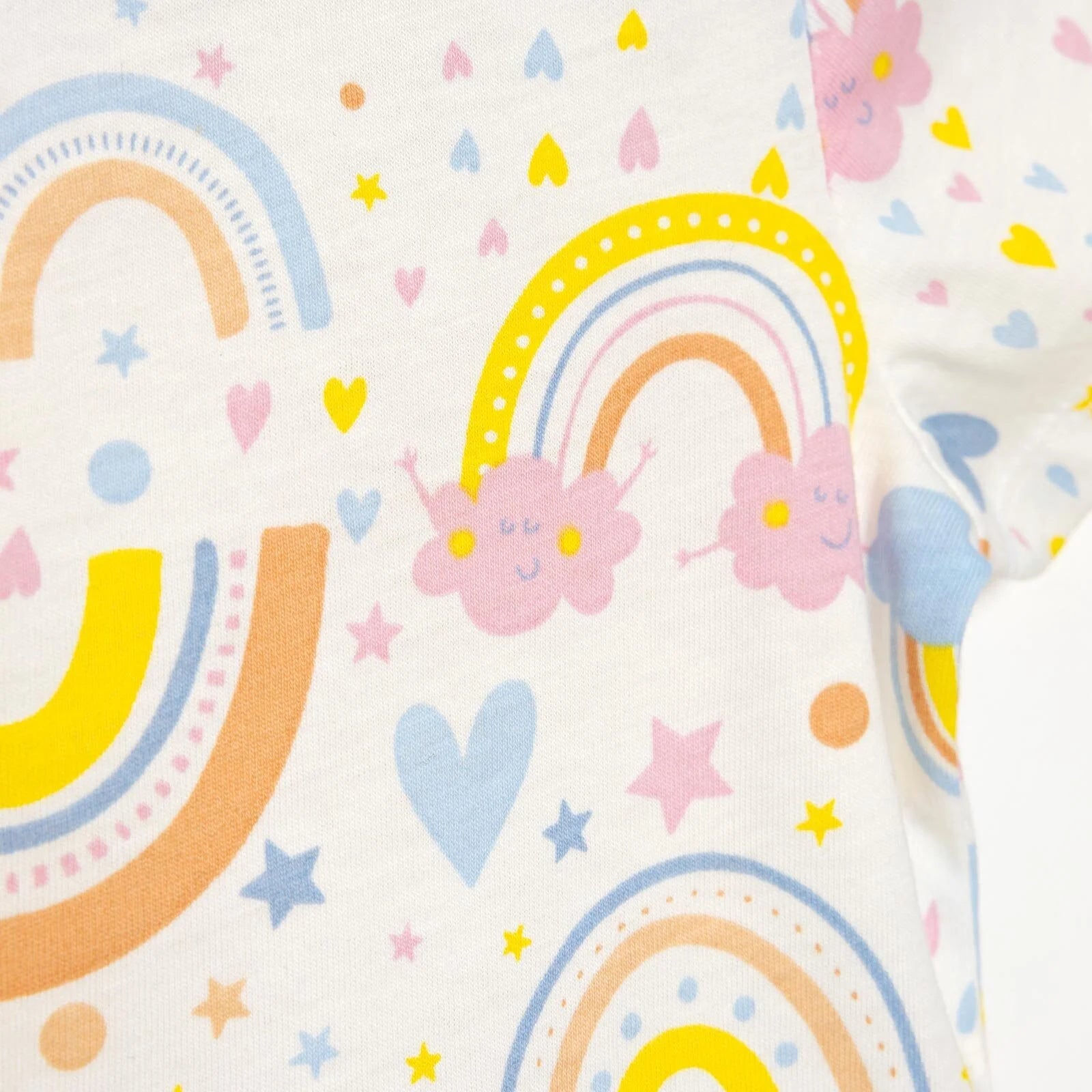 HelloBaby Baby Girl Short Sleeve Pyjamas Set - White - ebebek - Black Friday