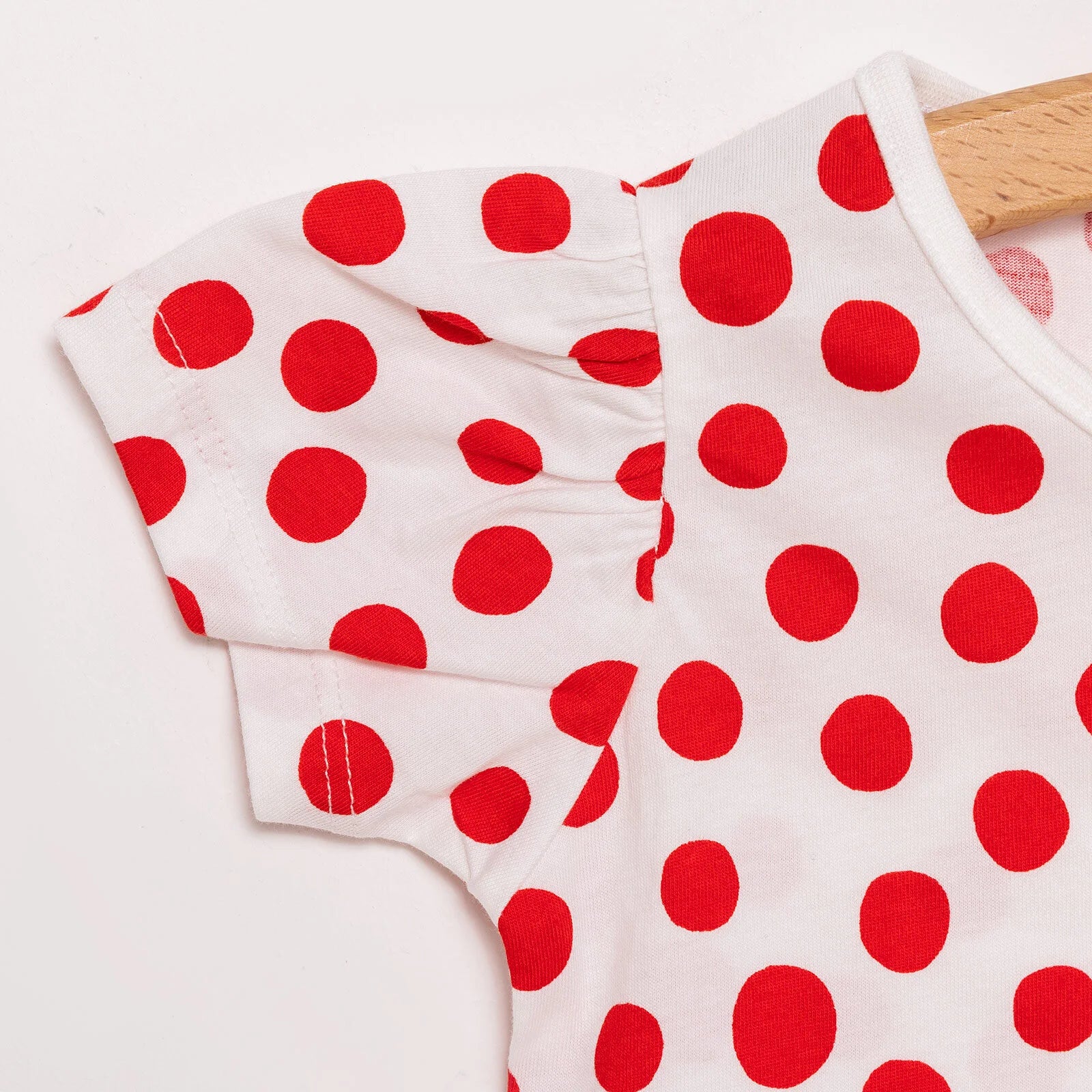 HelloBaby Basic Girl Polka Dot Patterned Tshirt - Red - ebebek - Black Friday