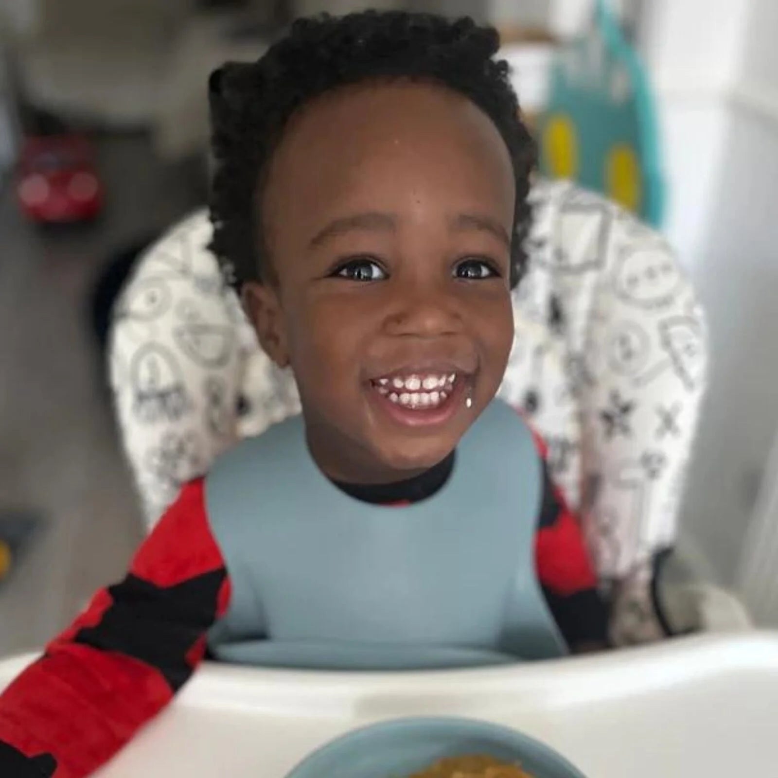 BLW Essentials Silicone Bib - Dusky Blue - ebebek - Black Friday