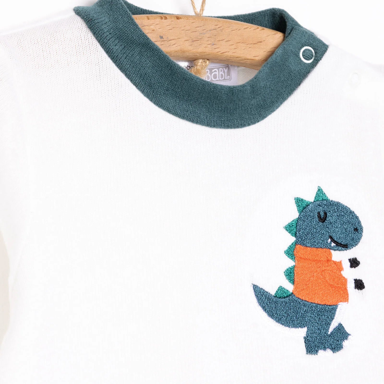 HelloBaby Boy Long Sleeve Pyjamas Set - Ecru - ebebek - Black Friday