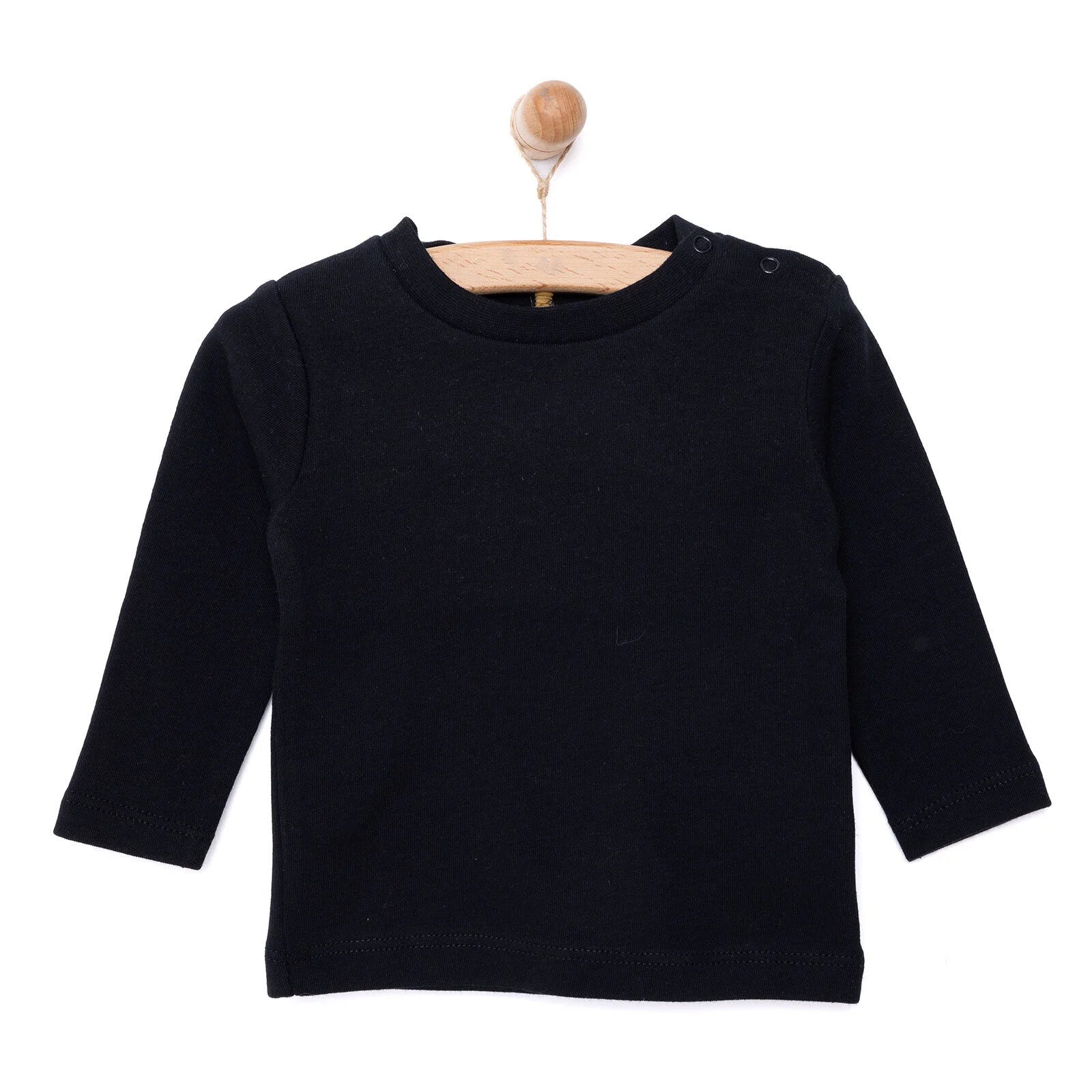 HelloBaby Basic Unisex Long Sleeve T-shirt - Black - ebebek - Black Friday
