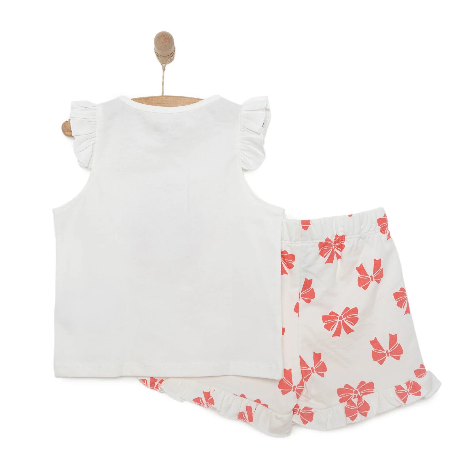 HelloBaby Basic Girl Bow Printed Athlete - Ecru - ebebek - Black Friday