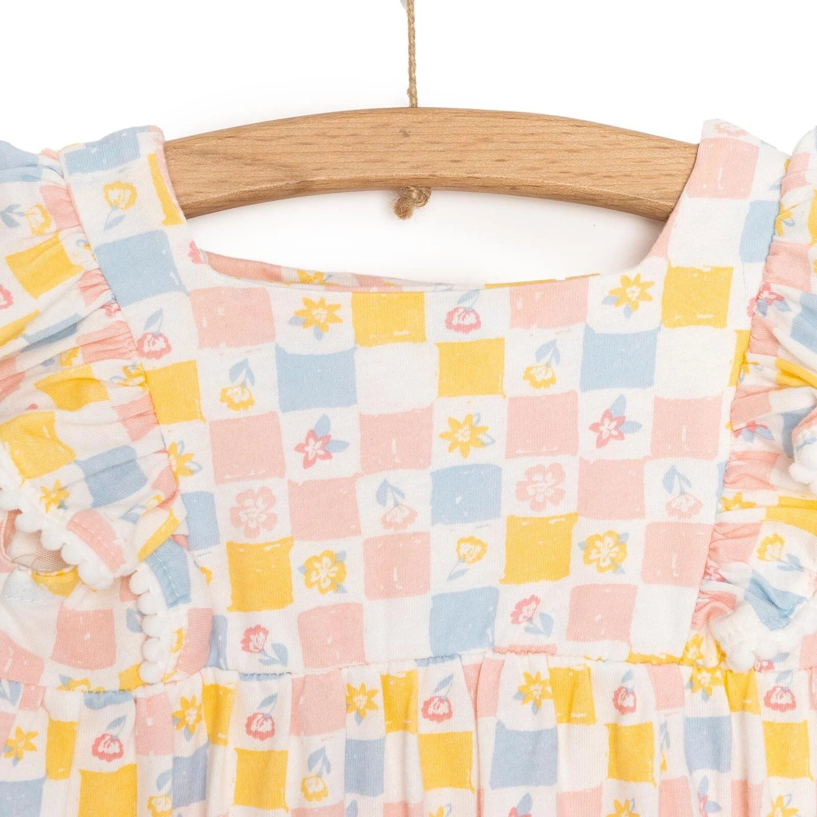 HelloBaby Flowers Girl Short Overalls - Printed - ebebek - Black Friday