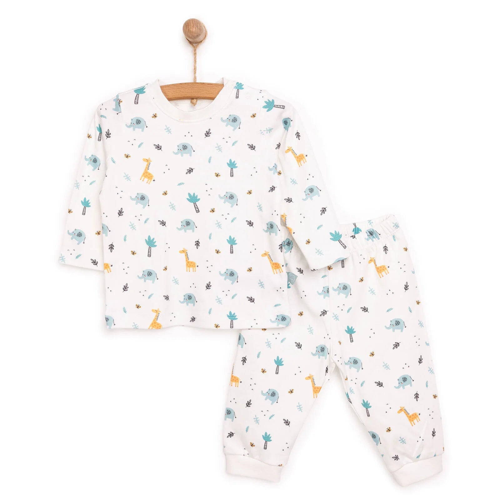 Pambuliq Girl Long Sleeve Pyjamas Set - Green - ebebek - Black Friday