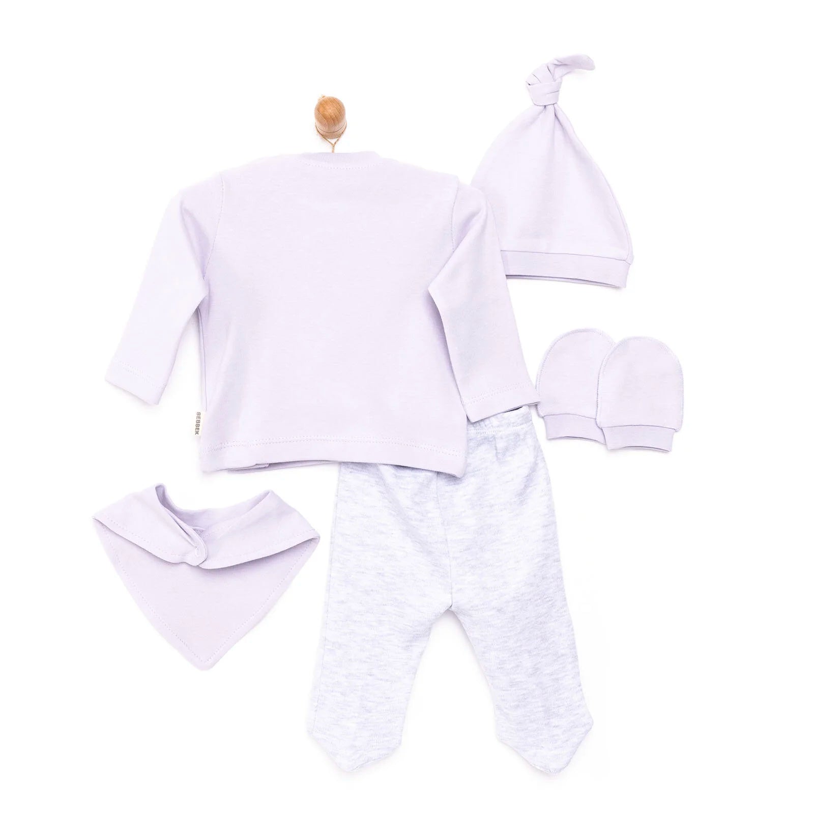 Bebbek Baby Girl 5 Pcs Newborn Gift Starter Set - Snow Melange - ebebek - Black Friday