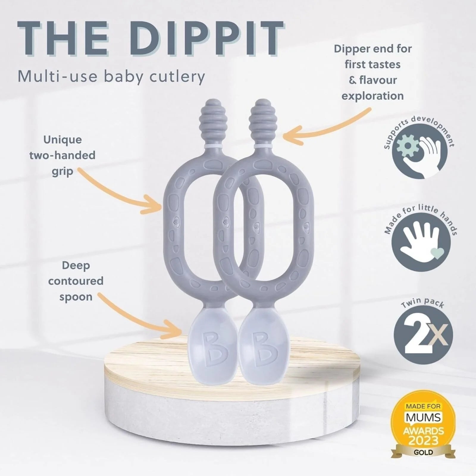 Bibado Dippit Baby Weaning Spoons 6+ months Pack of 2 - Blush - ebebek - Black Friday