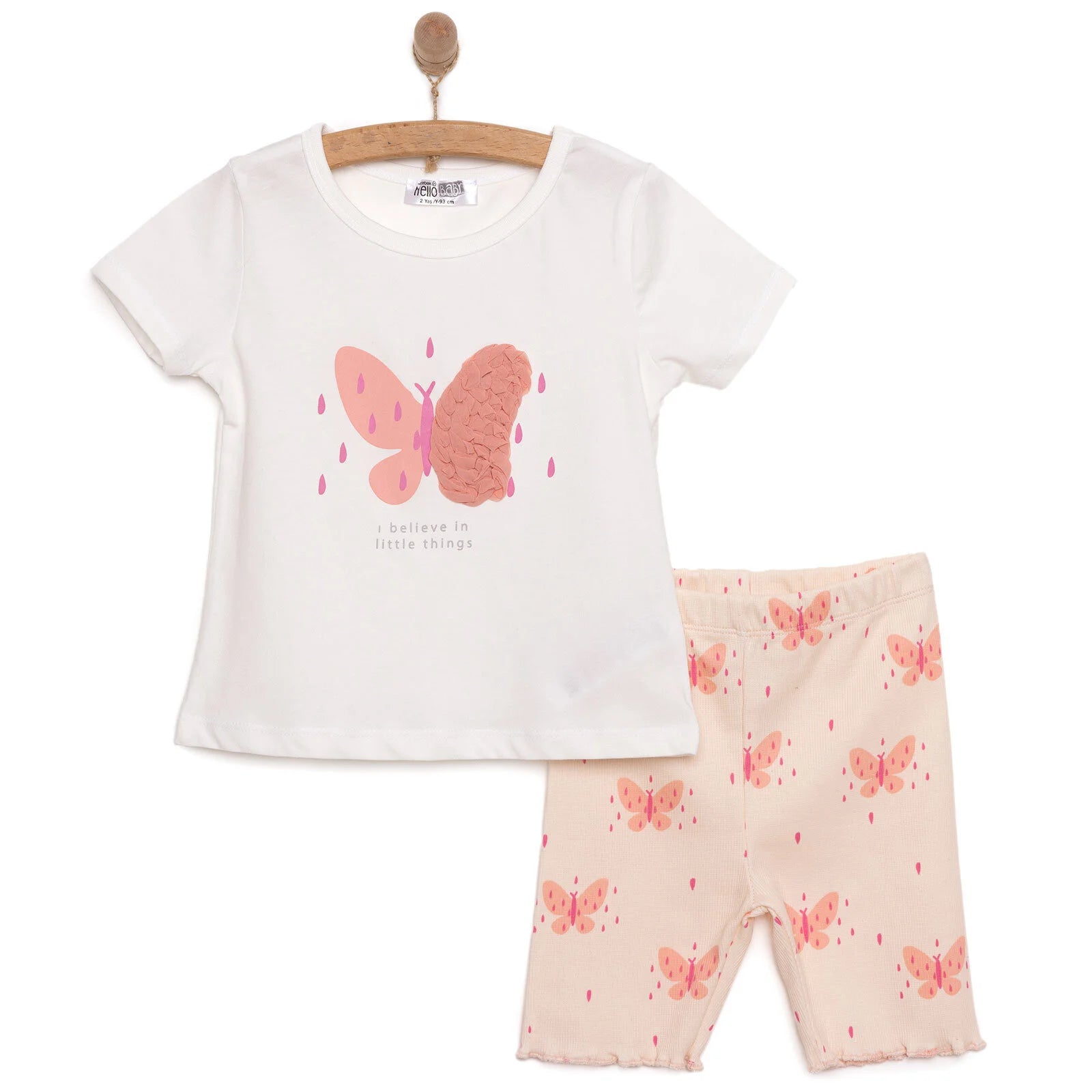 HelloBaby Motto Girl Girl Tshirt - Legging - White - ebebek - Black Friday