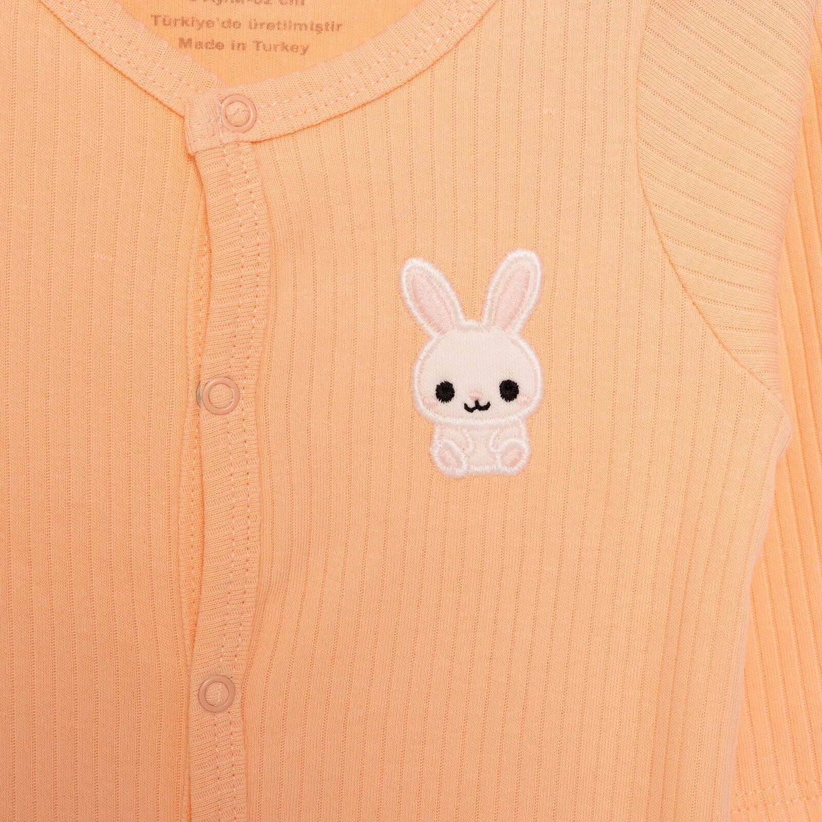 HelloBaby Newborn Girl Footed Jumpsuit - Salmon - ebebek - Black Friday