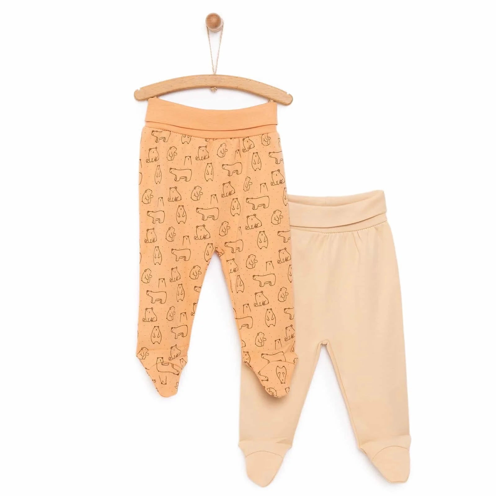 HelloBaby Boy 2 Piece Footed Bottom - Beige - ebebek - Black Friday