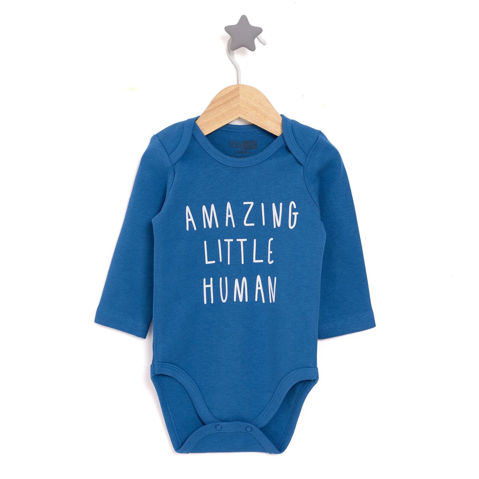 HelloBaby Boy Long Sleeve Bodysuit - Navy Blue - ebebek - Black Friday