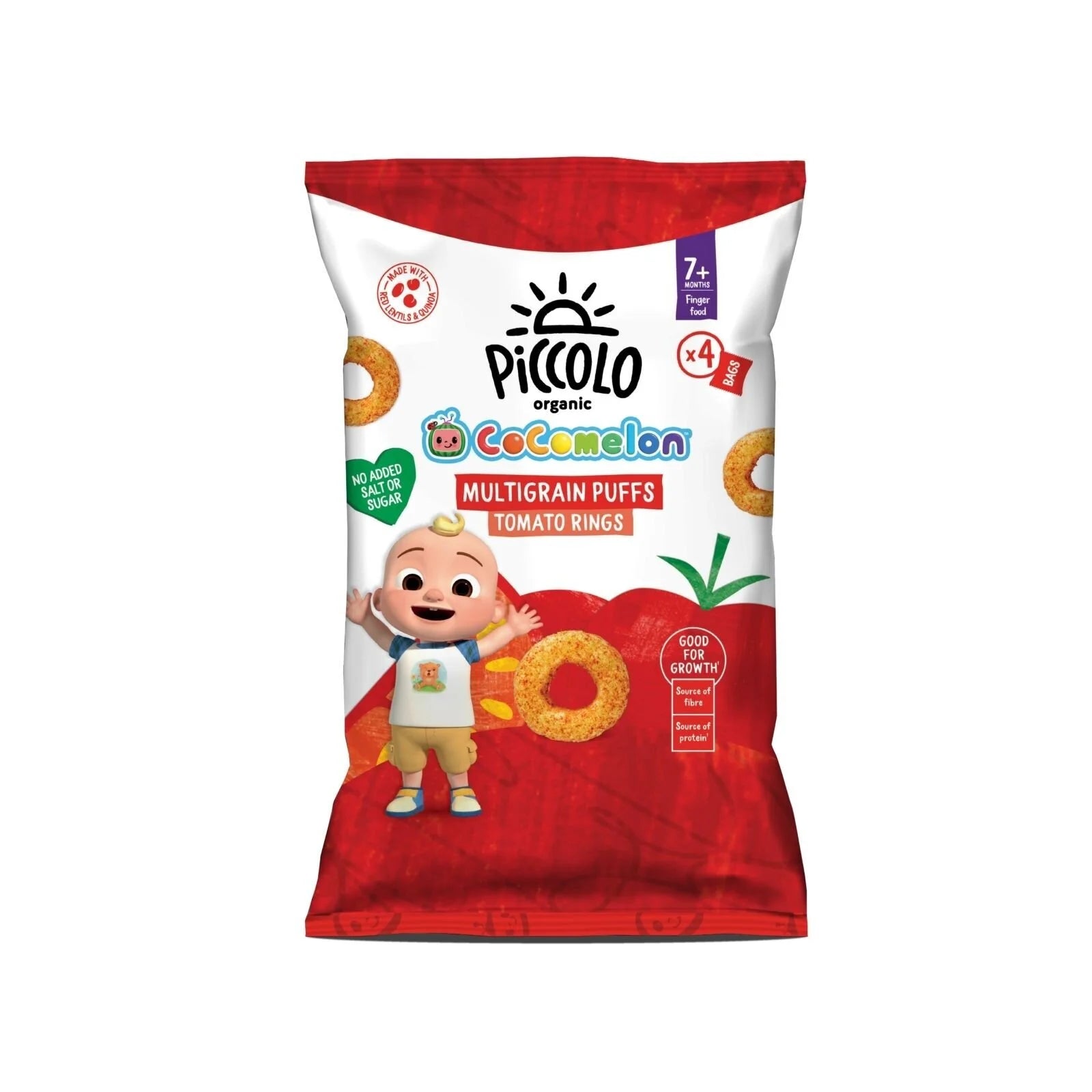 Piccolo Organic Multigrain Puffs Tomato Rings 7+ months 60g (4x15g) - ebebek - Black Friday