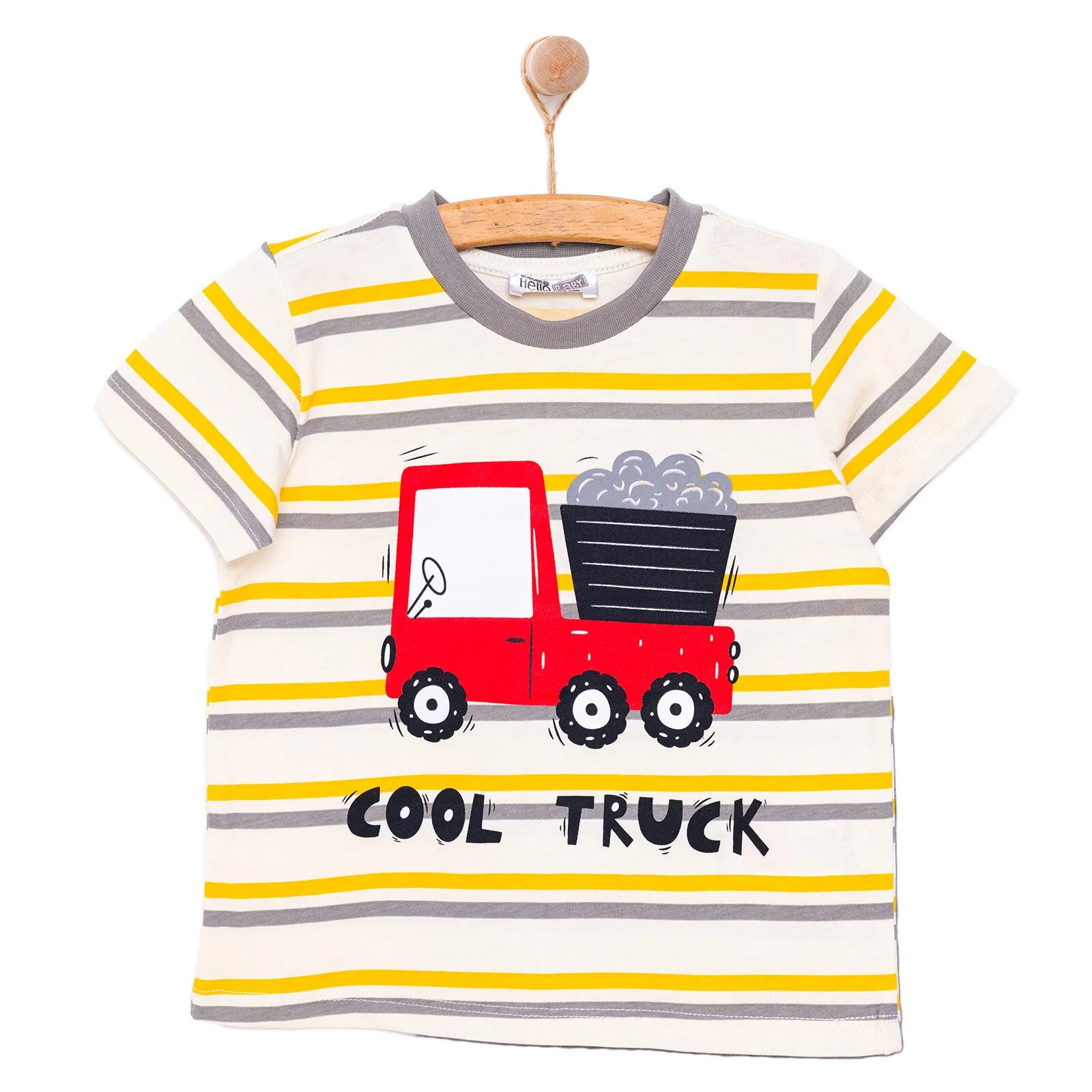 HelloBaby Cars&Roads Truck Printed Boy Tshirt - Anthracite - ebebek - Black Friday