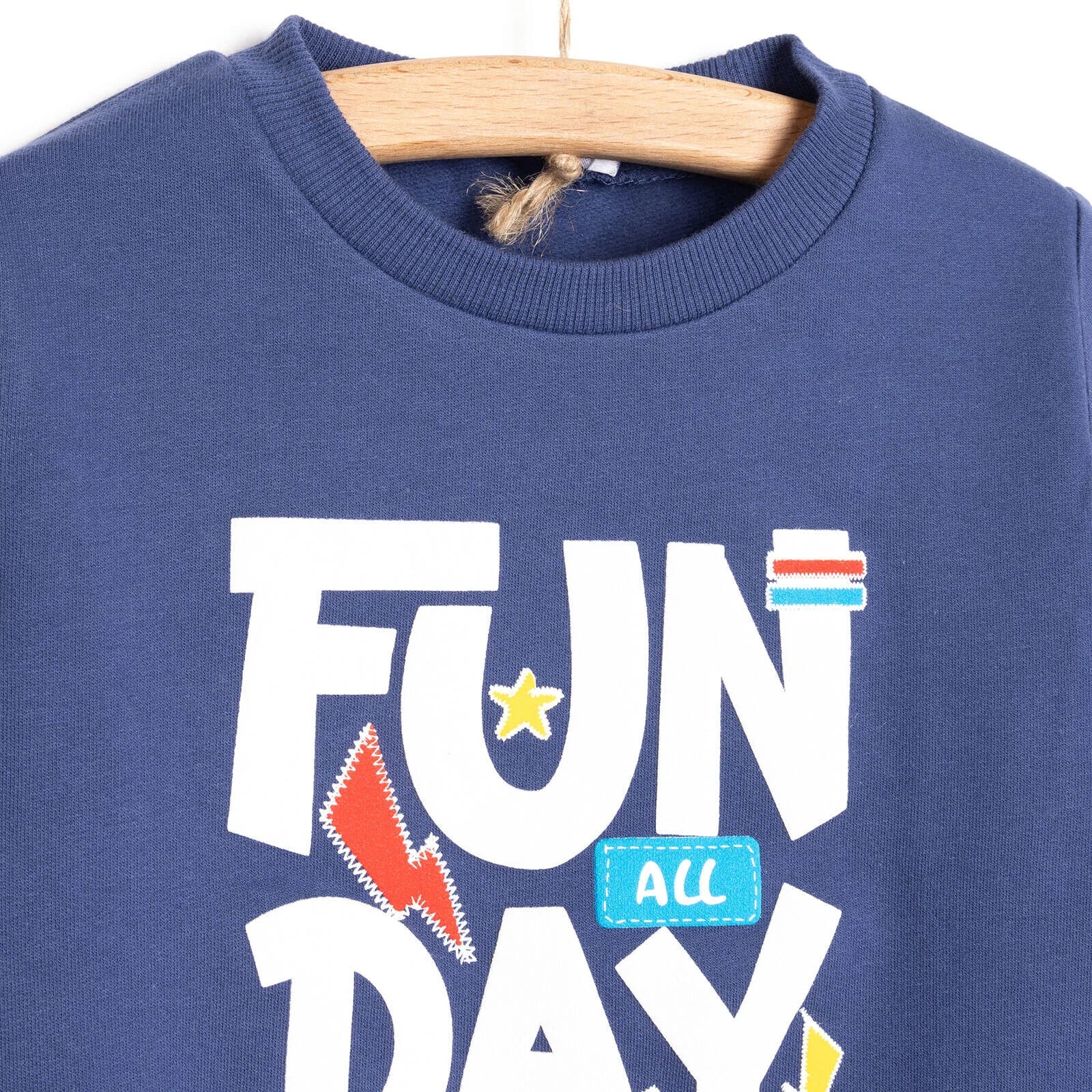 HelloBaby Baby Boy Sweatshirt Footless Bottom - Navy Blue - ebebek - Black Friday