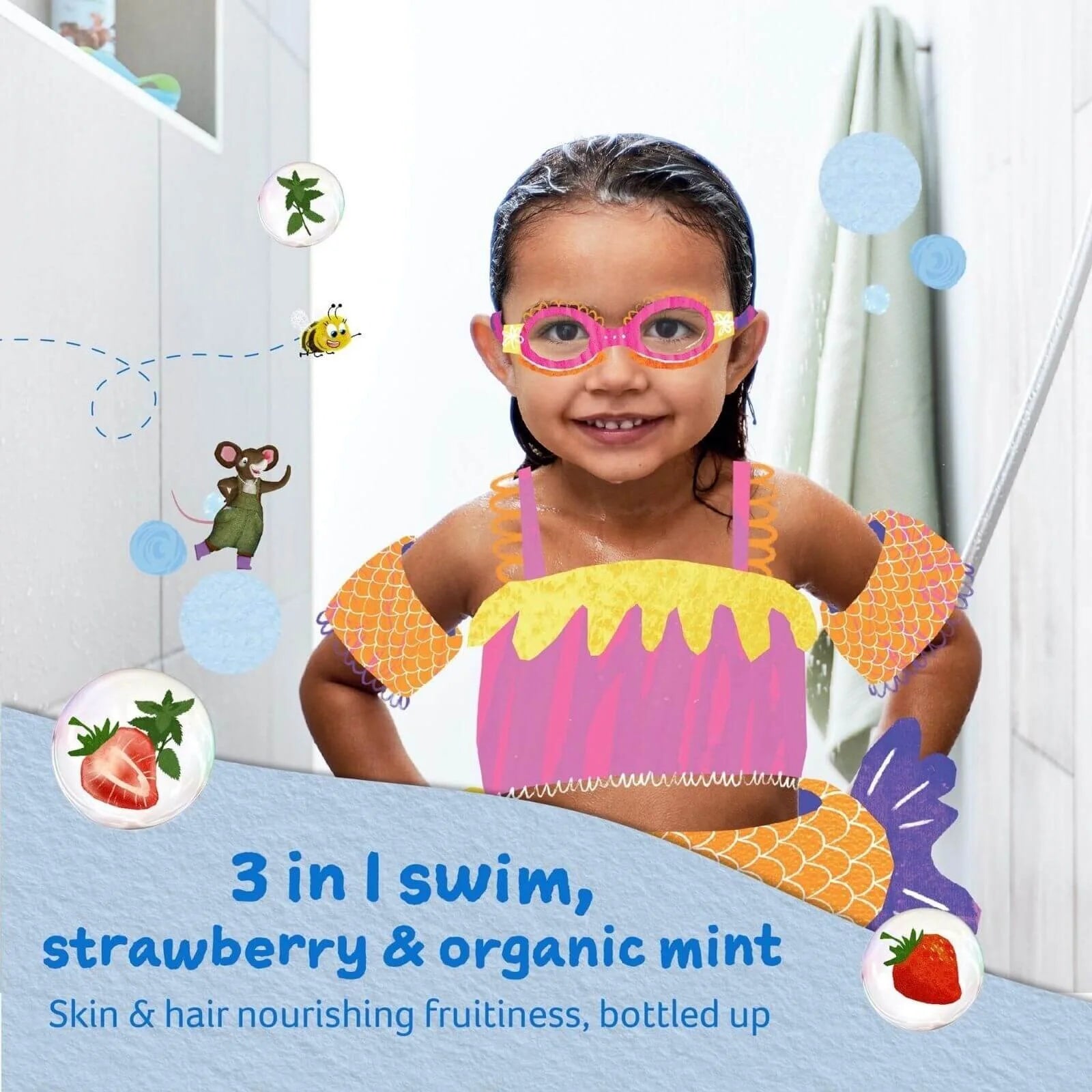 Childs Farm 3 - in - 1 Swim Strawberry & Organic Mint 250ml - ebebek - Black Friday