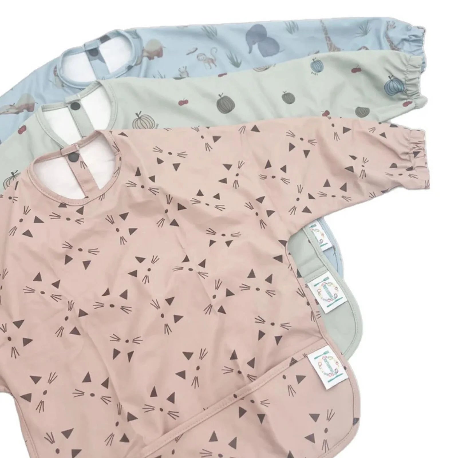 BLW Essentials Waterproof Long Sleeved Coverall Bib - Pink - ebebek - Black Friday