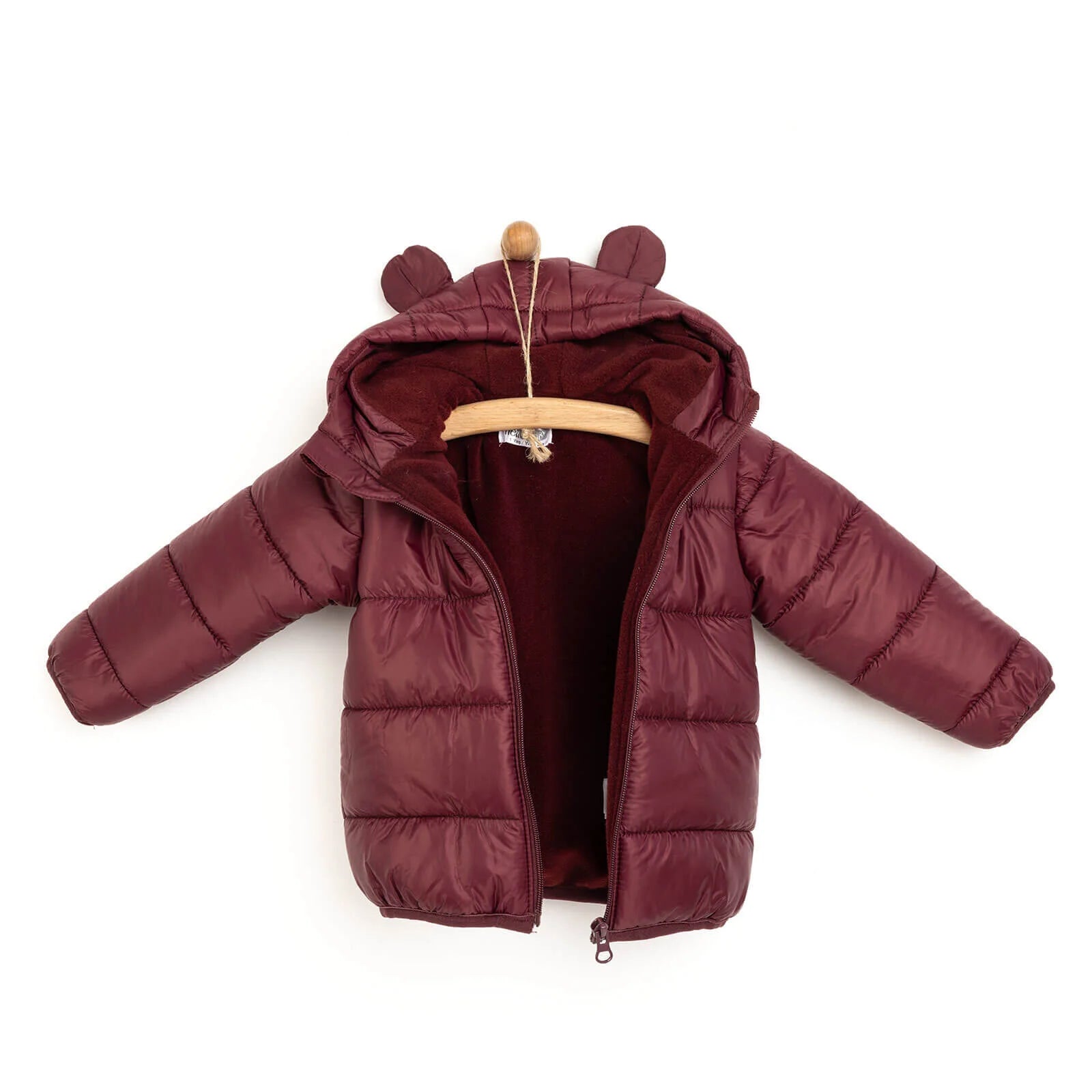 HelloBaby Eared Hoodie Coat - Maroon - ebebek - Black Friday