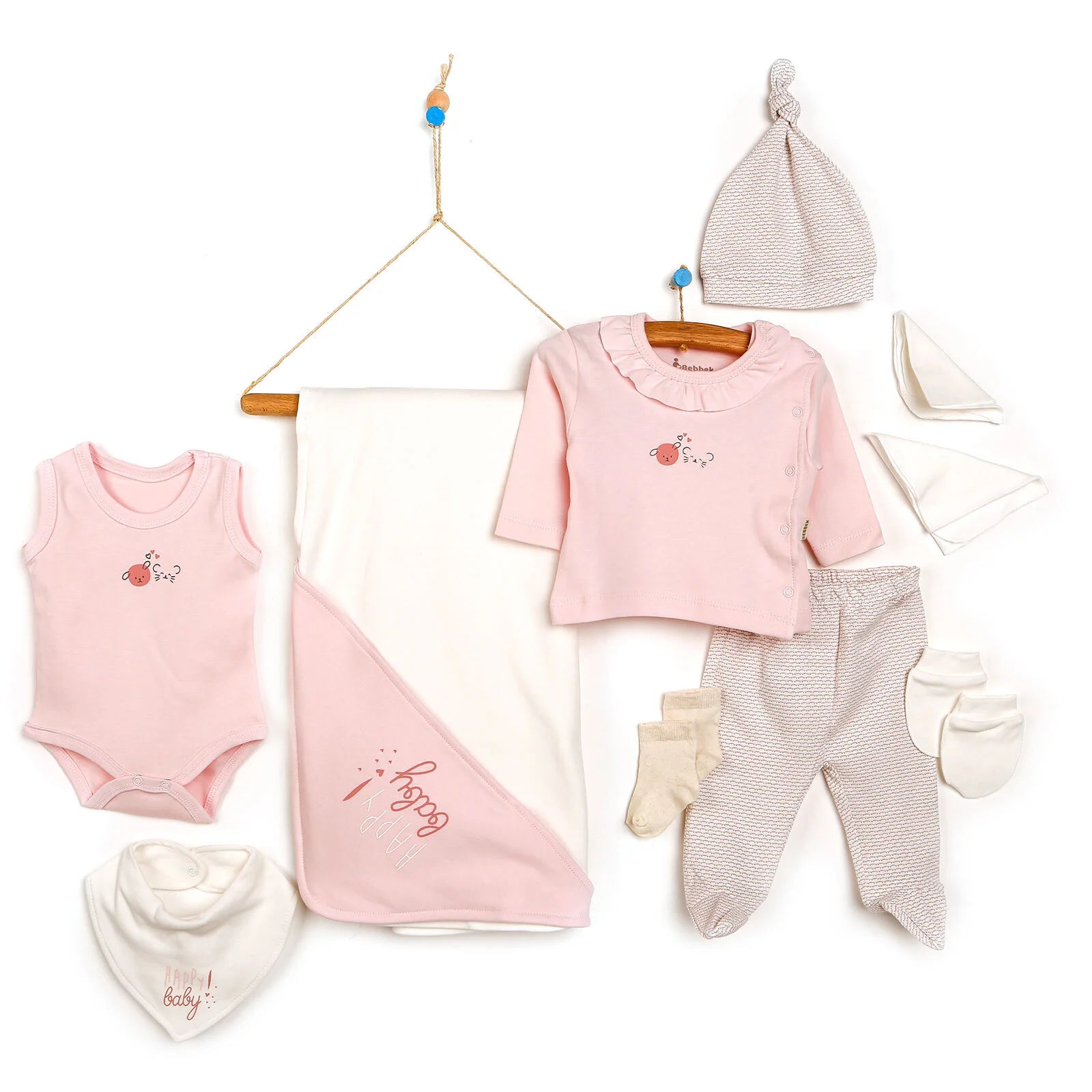 Bebbek Baby Girl 10 Pcs Newborn Starter Set - Light Pink - ebebek - Black Friday