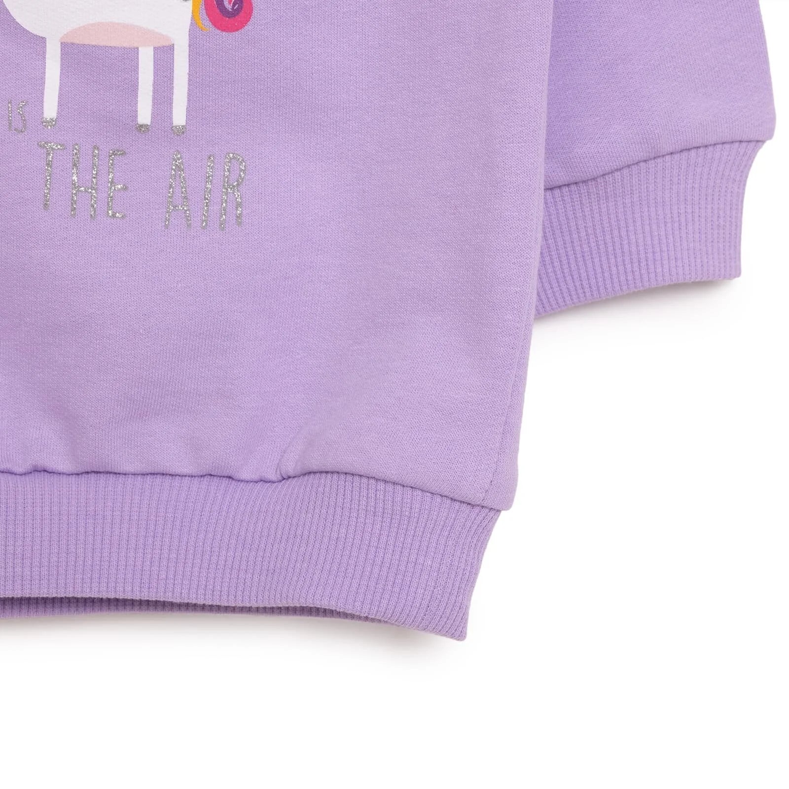 HelloBaby Baby Girl Unicorn Printed Sweatshirt - Purple - ebebek - Black Friday