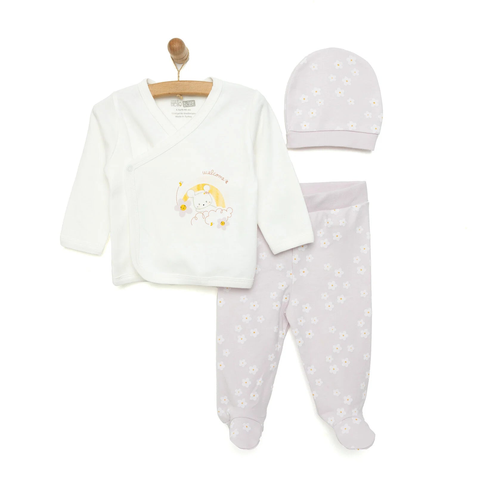 HelloBaby Boy Body - Footed Bottom - Ecru - ebebek - Black Friday