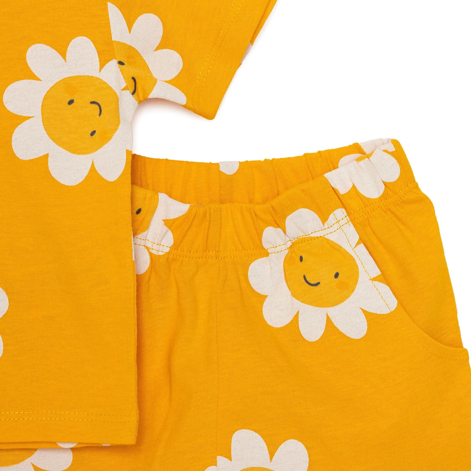 HelloBaby Flowers Girl Tshirt - Short - Dark Orange - ebebek - Black Friday