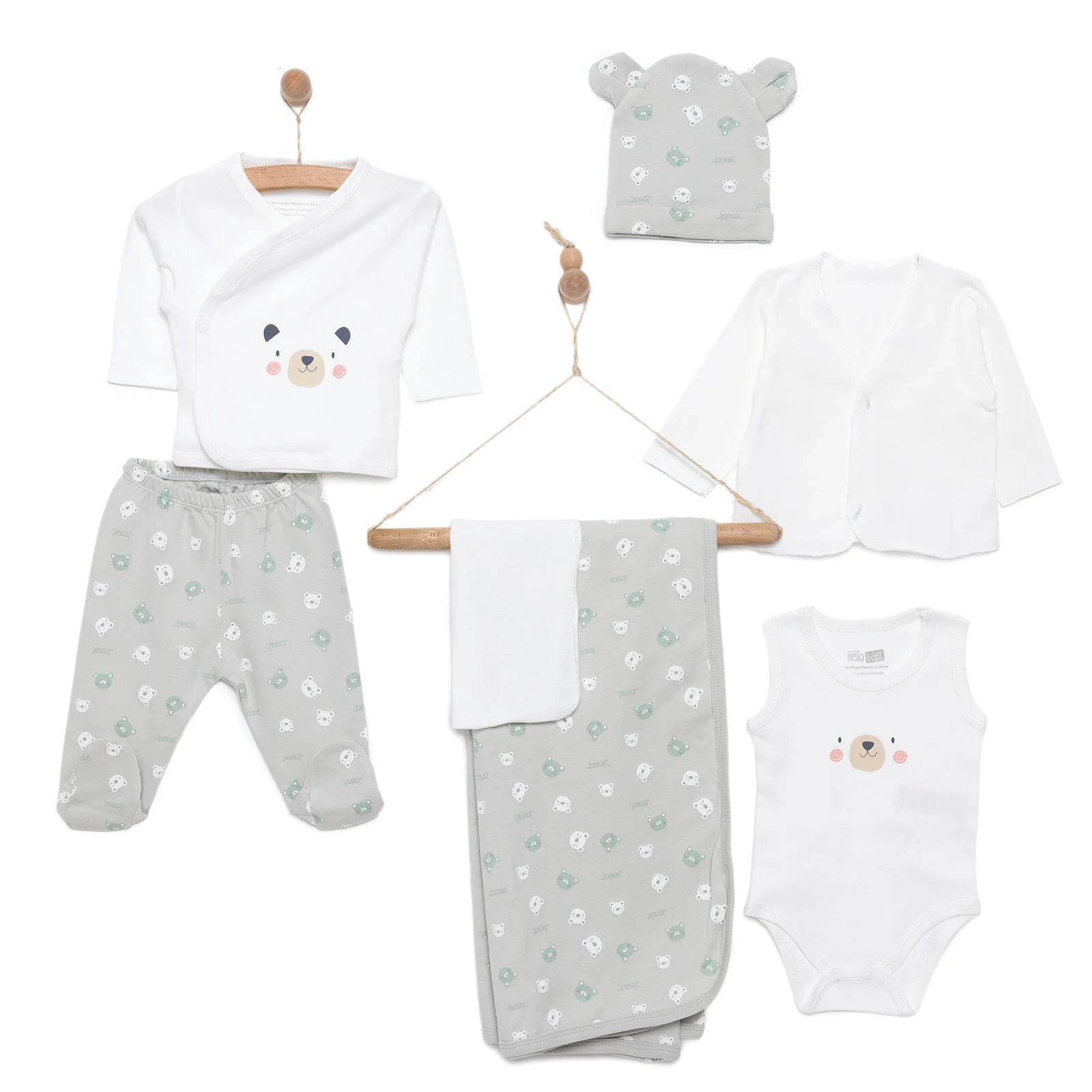 HelloBaby Boy 10pcs Newborn Set - Green - ebebek - Black Friday